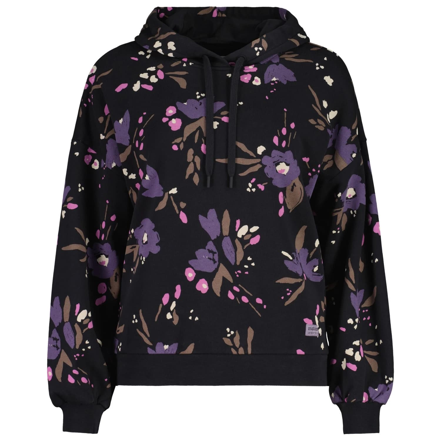 Дамски суичър Maloja Women's SaanersM. Hoodie - Deep Black Brushflower