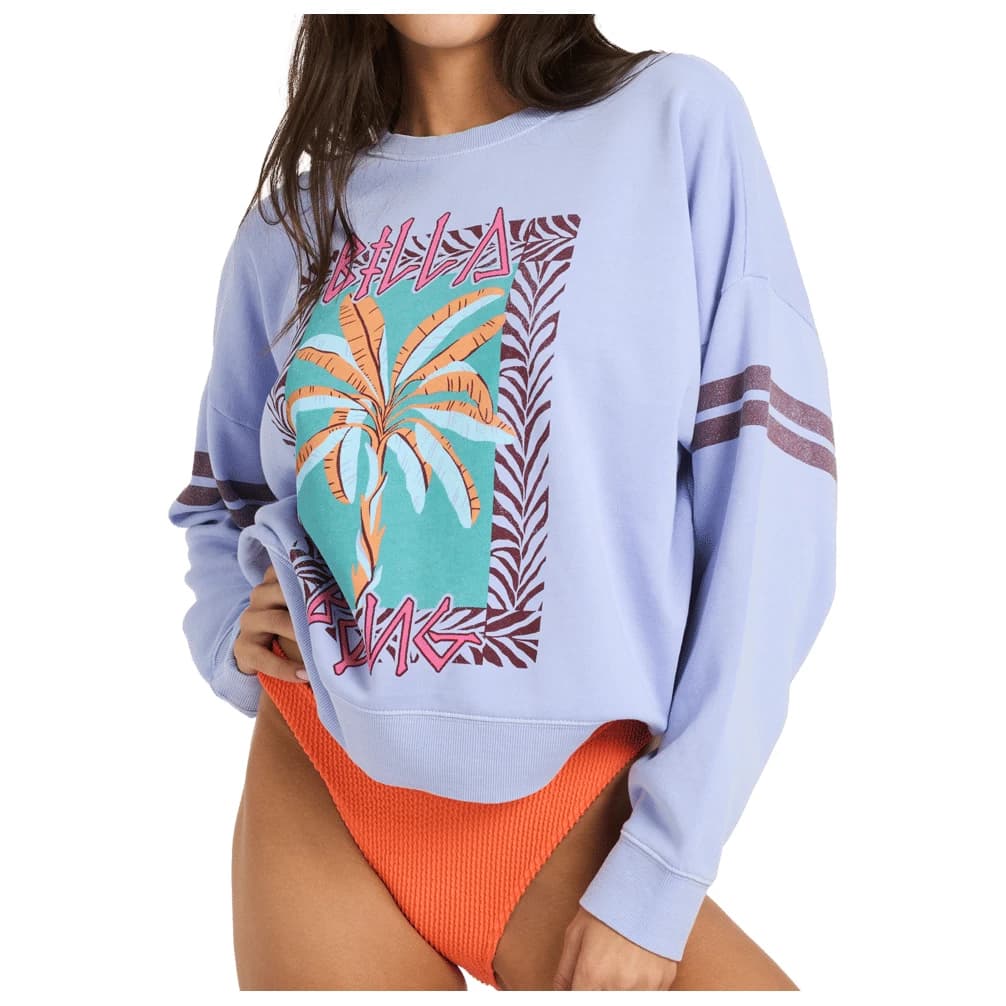 Дамски пуловер Billabong Women's Echo Crew Fleece Jumper - Twilight Blue