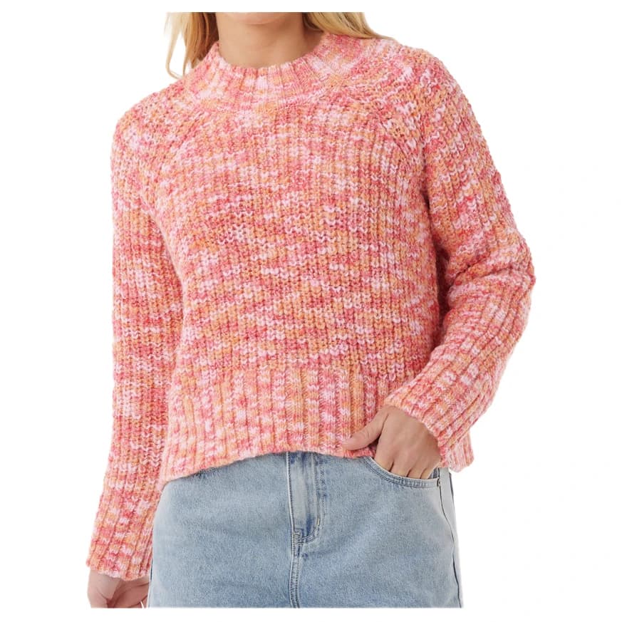 Дамски пуловер Rip Curl Women's Beach Party Slub Sweater Jumper - Watermelon