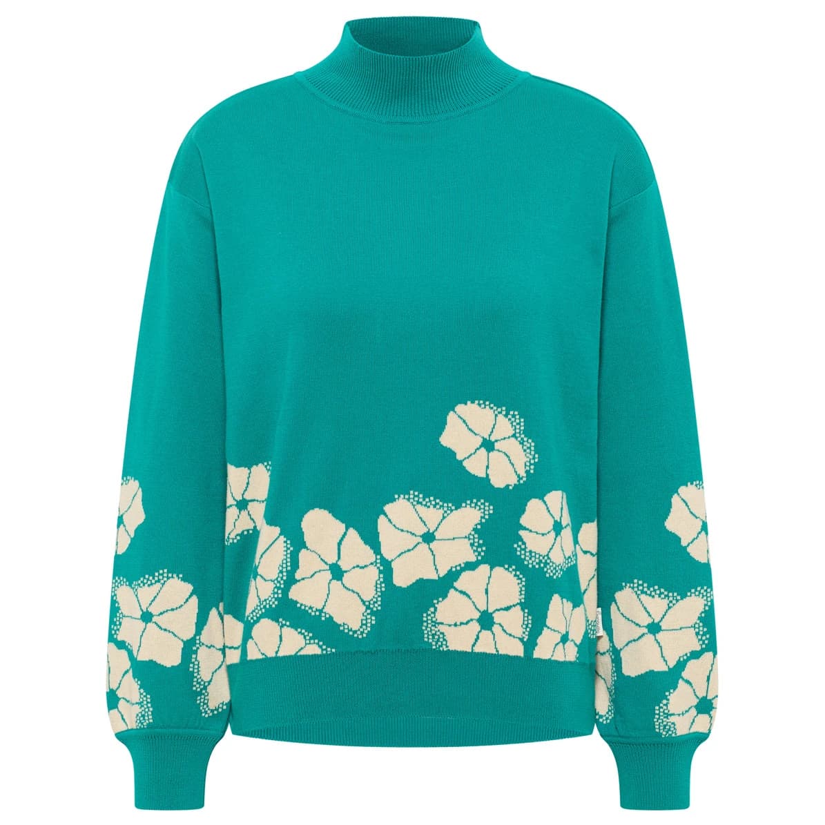 Дамски пуловер Tranquillo Women's Gemütlicher Strickpullover Jumper - Bay Flowers