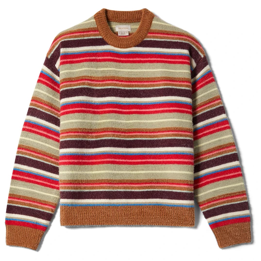 Дамски пуловер Brixton Women's Cozy Crew Sweater Jumper - Multi Stripe