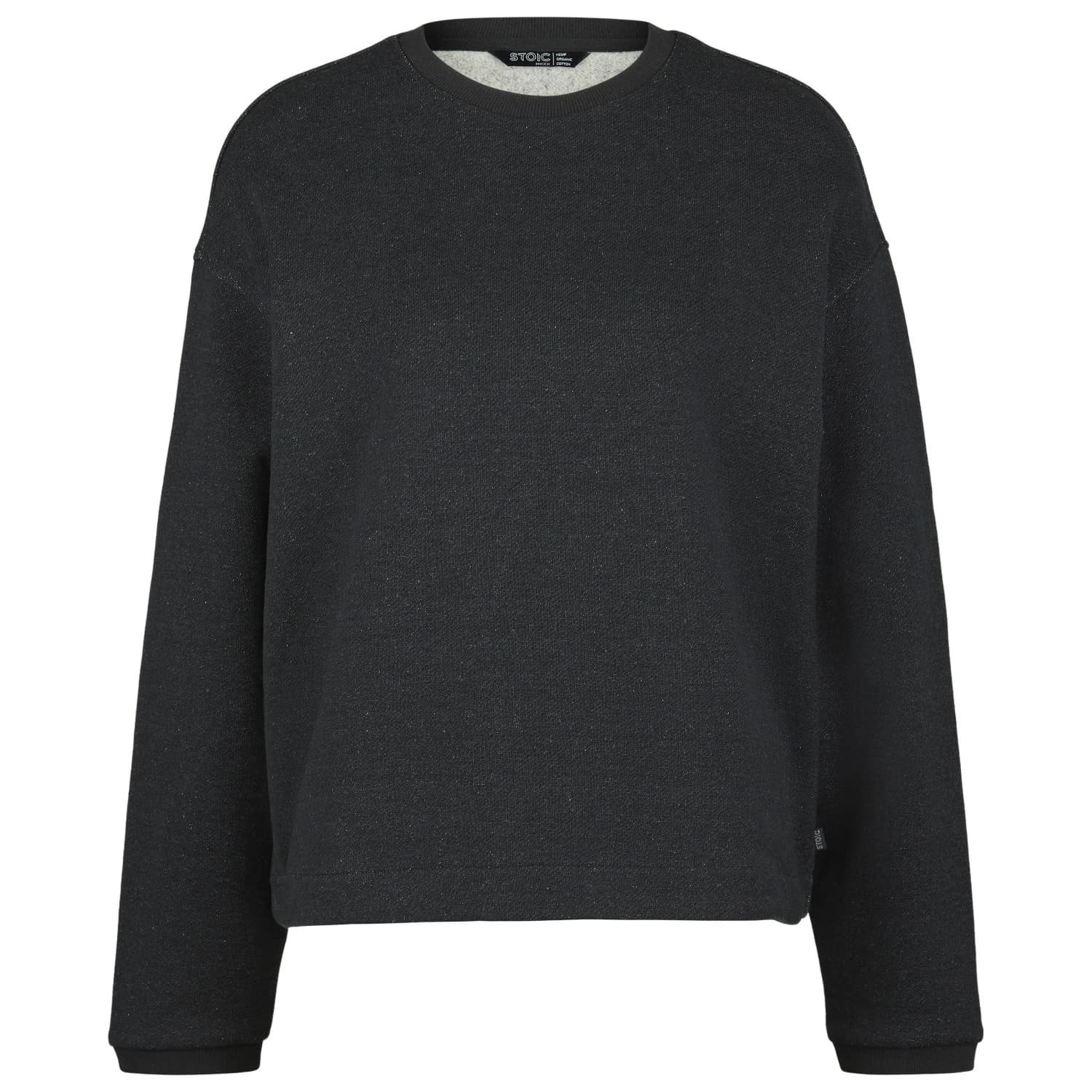 Дамски пуловер Stoic Women's MMXX. Kumla Loose Fit Crew Neck Jumper - Black / Melange
