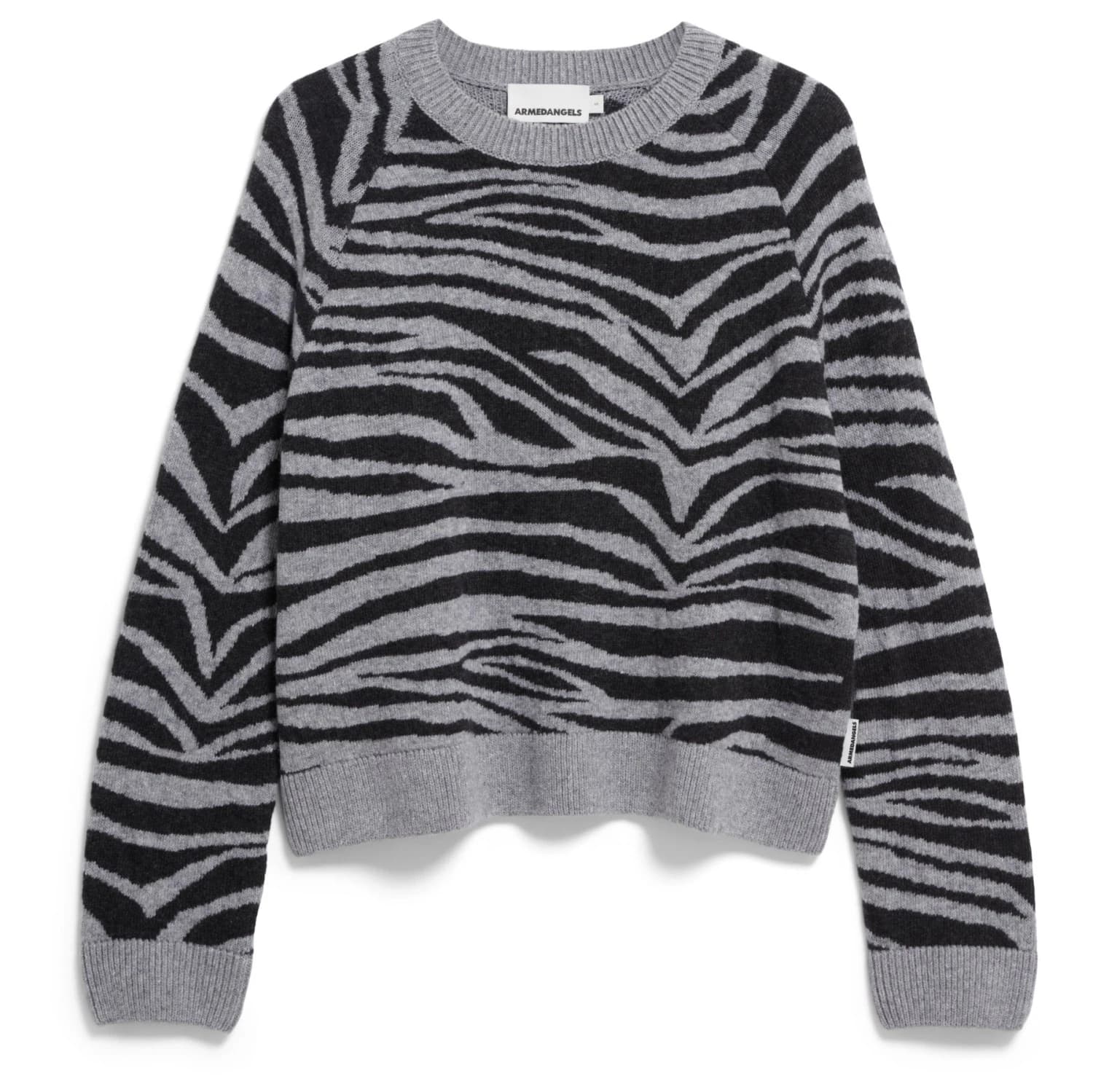 Дамски пуловер Armedangels Women's Liliriaa Zebraraa Jumper - Silver Melange / Steel Melange