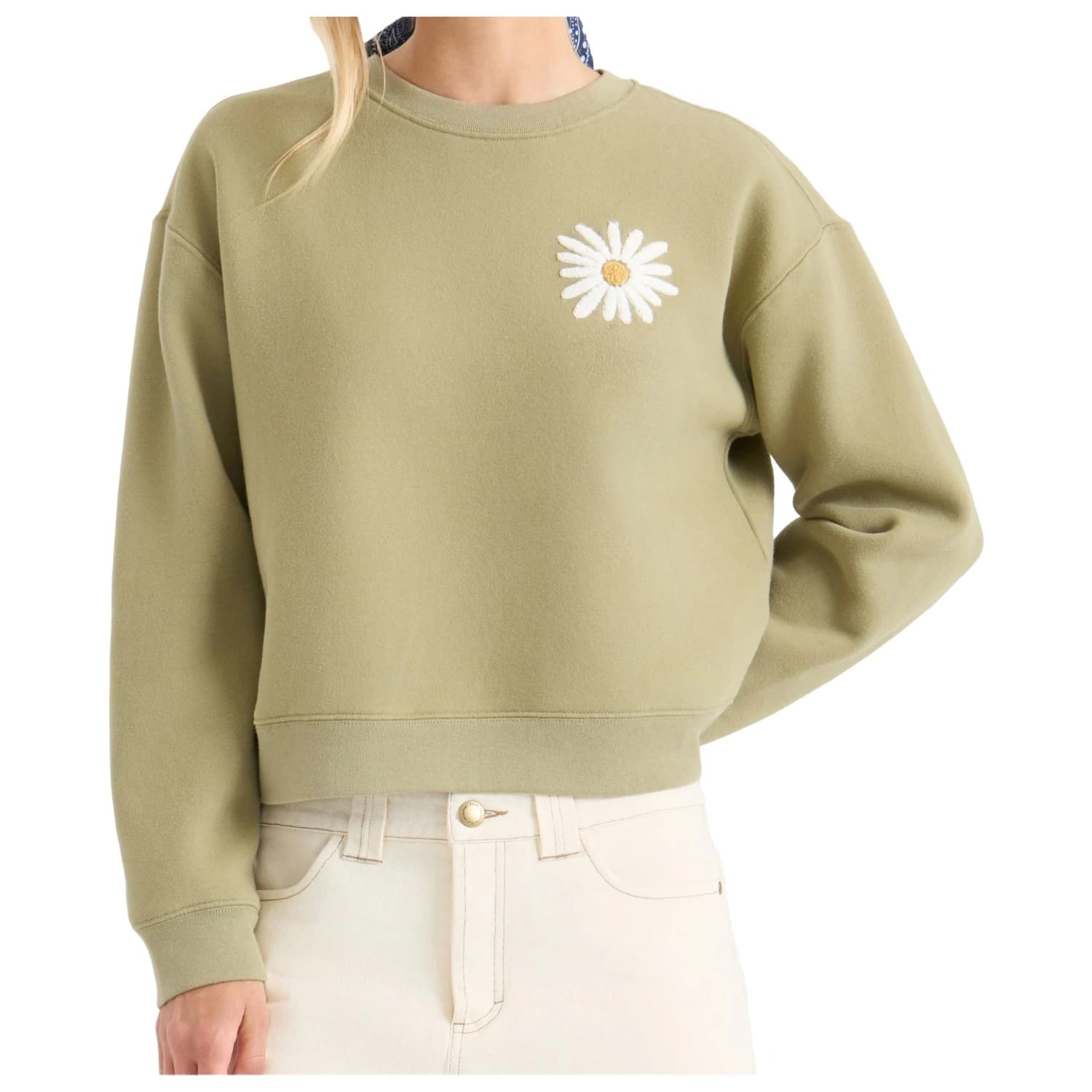 Дамски пуловер Roark Women's Port Crew Jumper - Dusty Olive