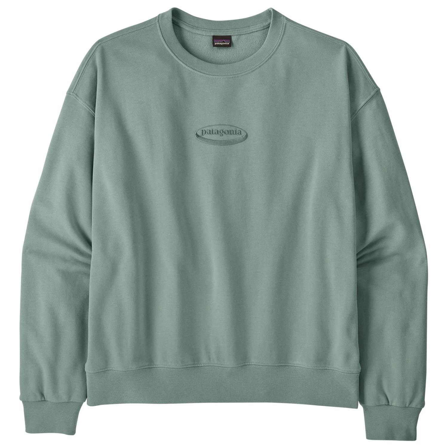 Дамски пуловер Patagonia Women's 95 Oval Logo Daily Crew Jumper - Cover Green