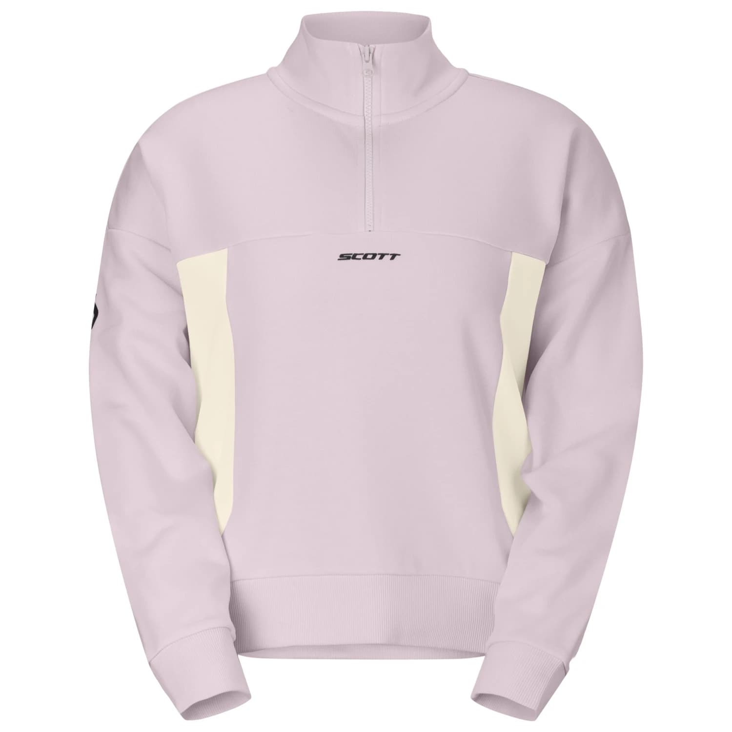 Дамски пуловер Scott Women's Halfzip Jumper - Bliss Pink / Cotton White