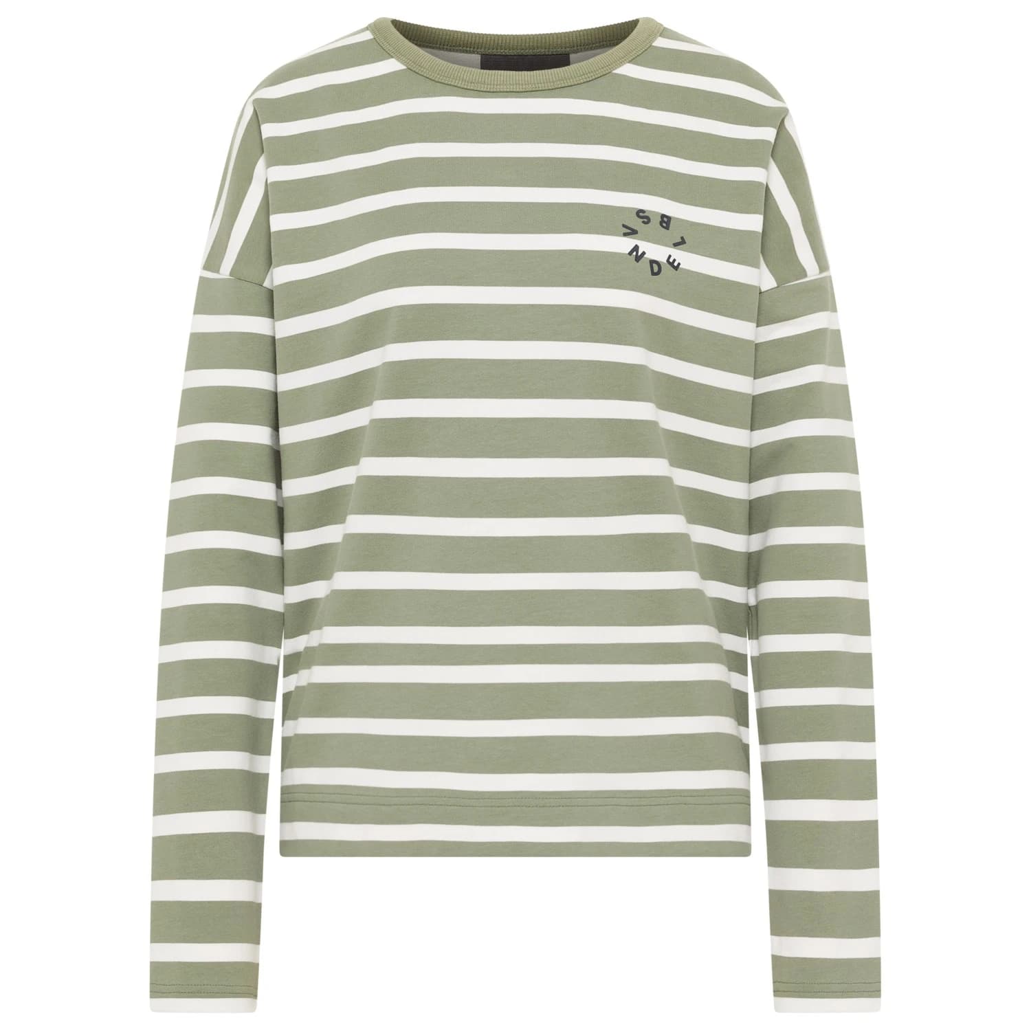Дамски пуловер Elbsand Women's Elva Jumper - Green Leaf / Cloud White