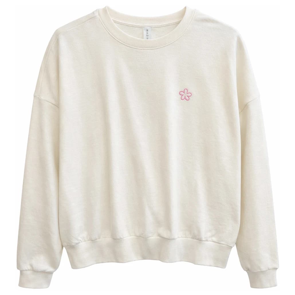 Дамски пуловер Mazine Women's Back Print Flowers Sweatshirt Jumper - Offwhite