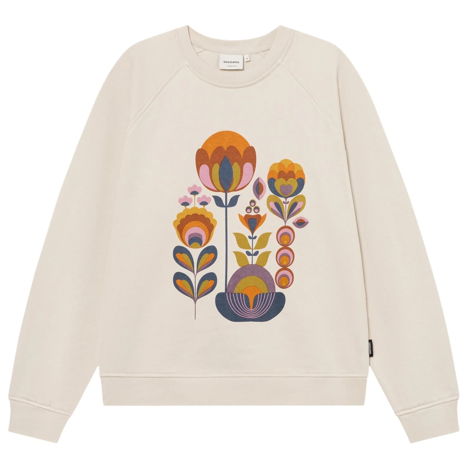 Дамски пуловер DEDICATED Women's Sweatshirt Ystad Autumn Harvest Jumper - Oat White