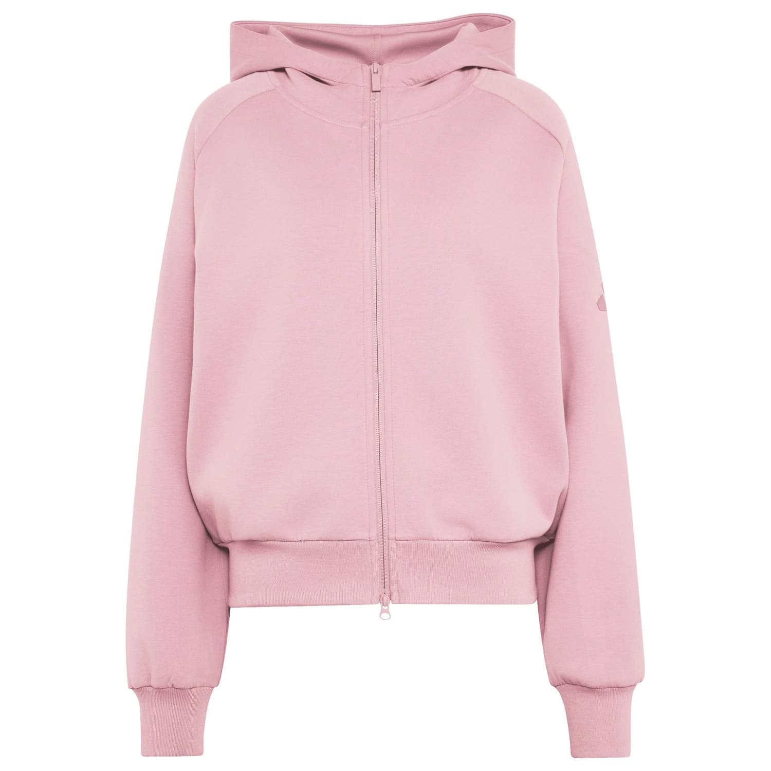 Дамски суичър adidas Women's Soft Lux Full-Zip Hoodie - Magic Mauve