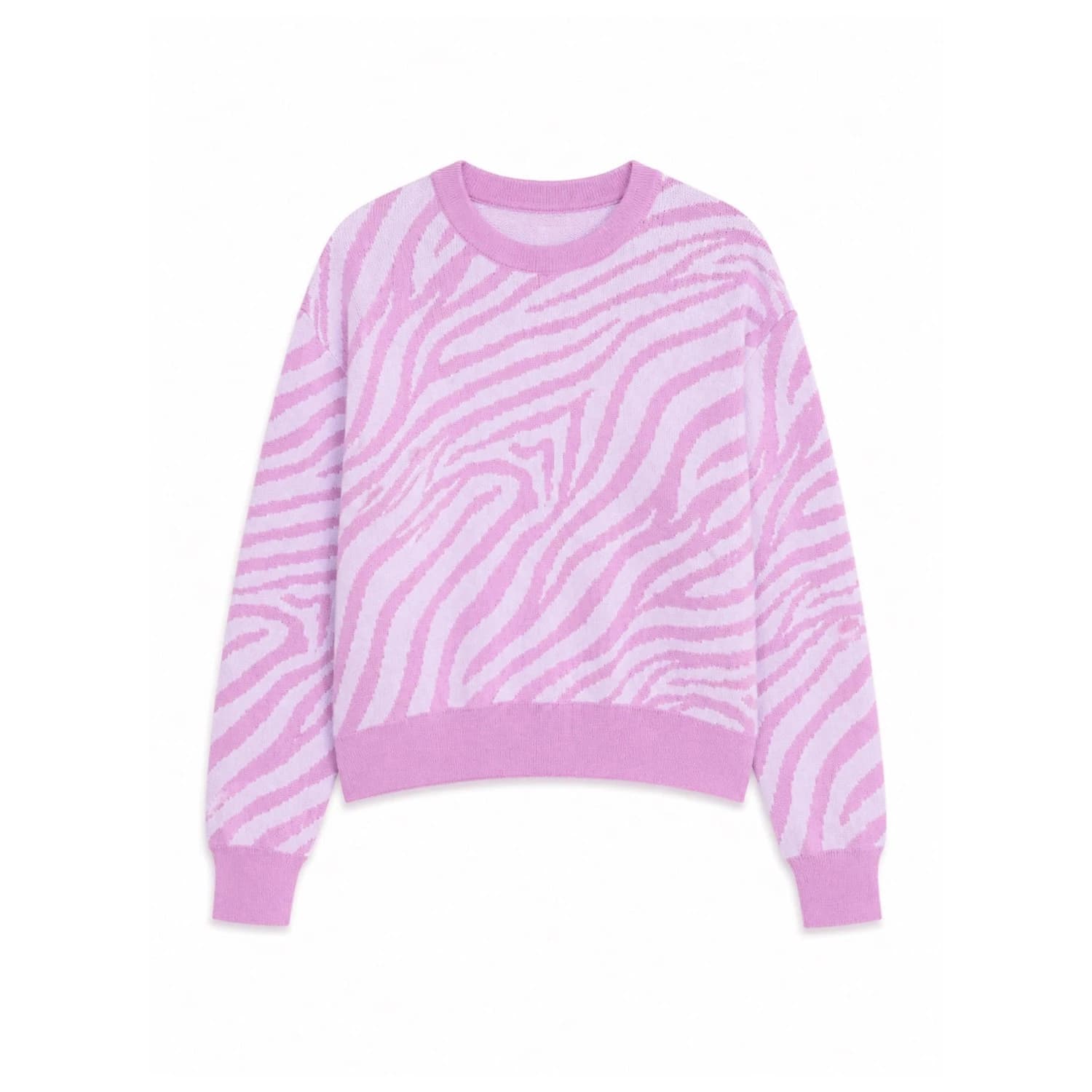Пуловер Mazine Women's Zebra Jacquard Knit Jumper - Grape Pink / Pastel Lilac