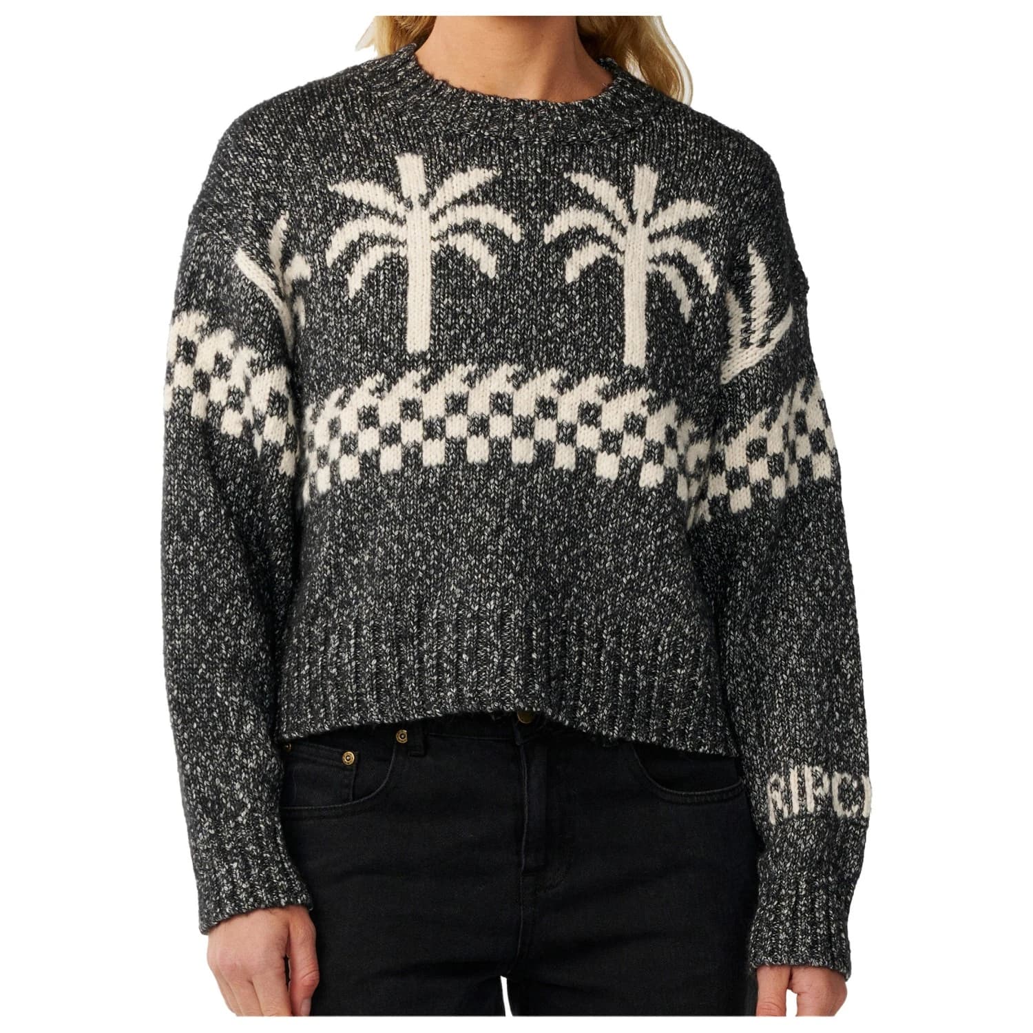 Пуловер Rip Curl Women's Bossa Nova Neps Crew Jumper - Washed Black