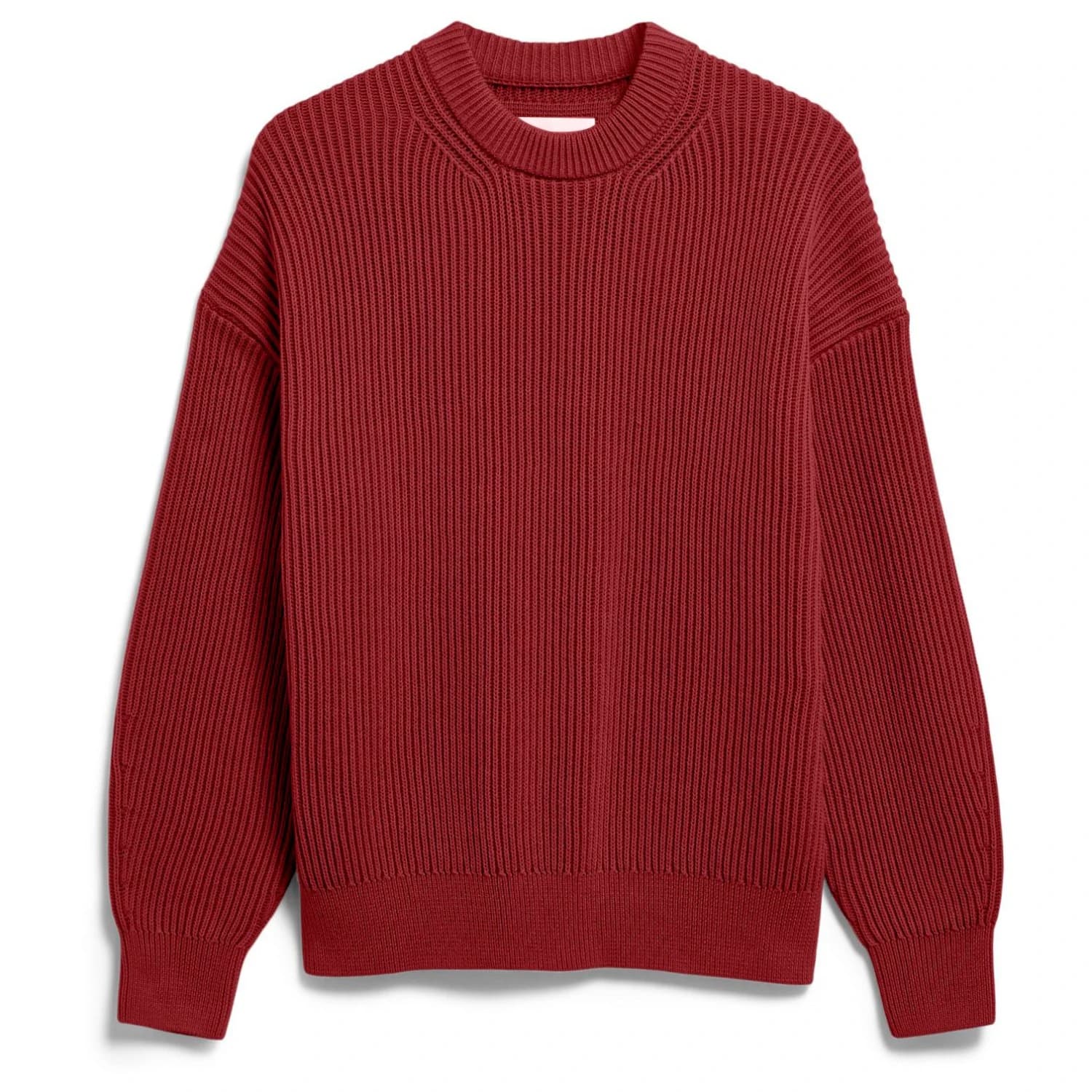 Дамски пуловер ARMEDANGELS Women's Vanisé Rib Knit Sweater Jumper - Velvet Red / Light Velvet Red
