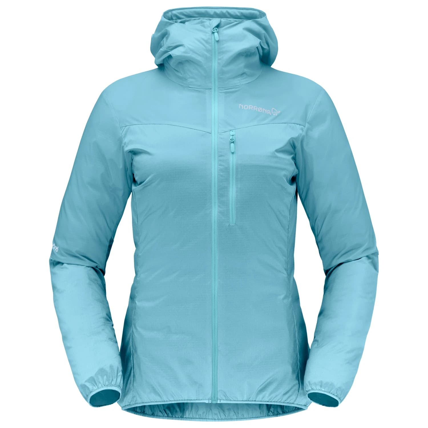 Дамско ветрозащитно яке Norrøna Women's Falketind Aero60 Hood Windproof jacket - Aqua Haze