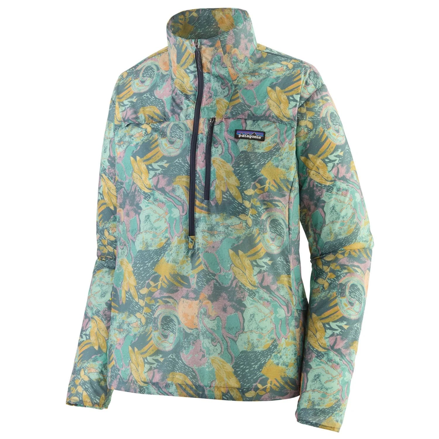 Дамско ветрозащитно яке Patagonia Women's Houdini Stash 1/2 Zip P/O Windproof jacket - Moon Tripper: Blue Sage