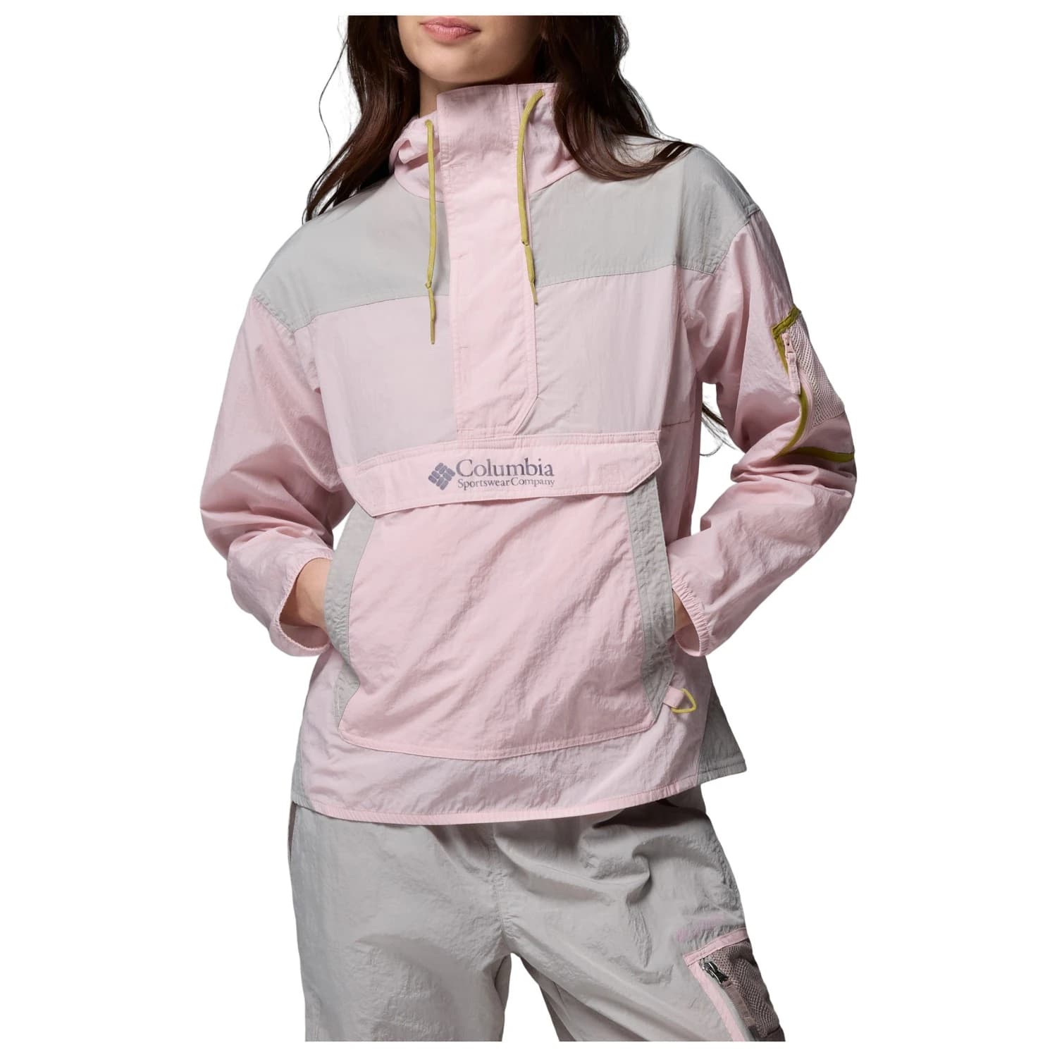 Дамско ветрозащитно яке Columbia Women's Challenger II Windbreaker Windproof jacket - Pink Agate / Flint Grey