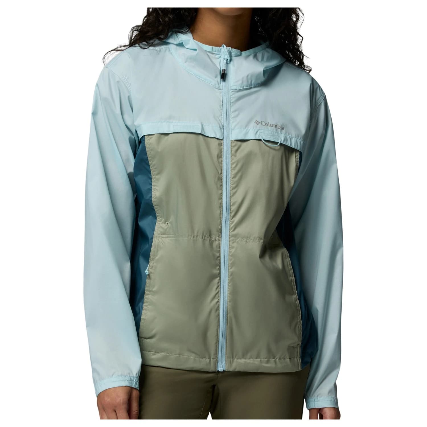 Дамско ветрозащитно яке Columbia Women's Crested Canyon Windbreaker Windproof jacket - Safari / Everblue / Marine Light