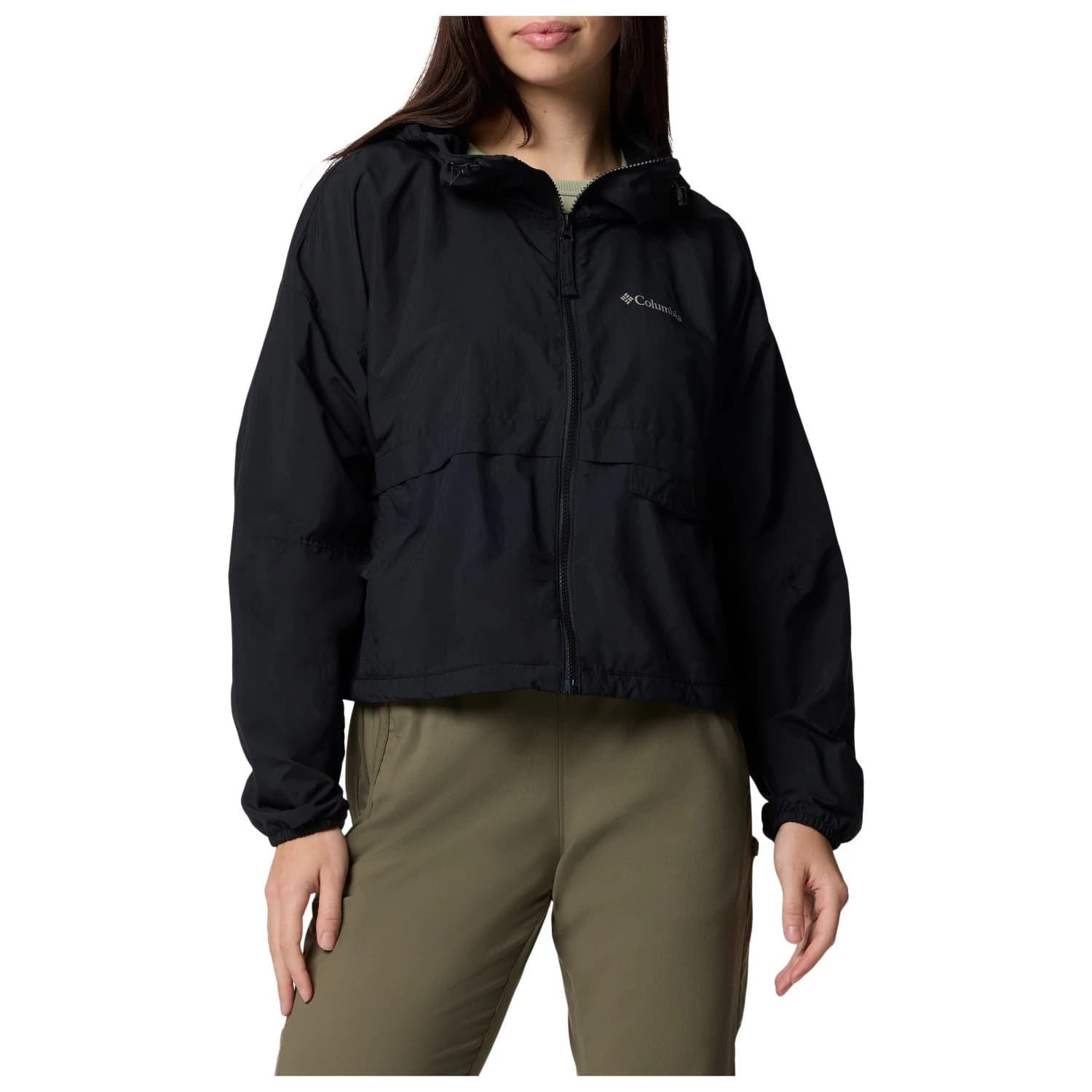 Дамско ветрозащитно яке Columbia Women's Spire Valley Cropped Windbreaker Windproof jacket - Black