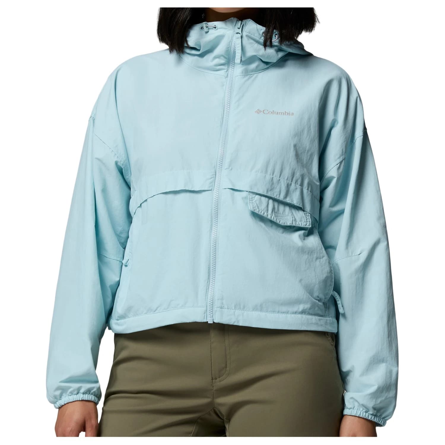 Дамско ветрозащитно яке Columbia Women's Spire Valley Cropped Windbreaker Windproof jacket - Marine Light