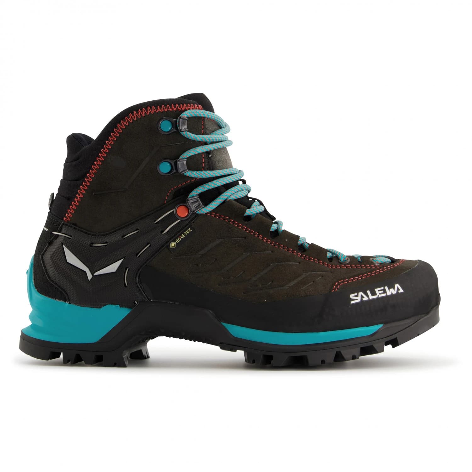 Дамски туристически обувки Salewa Women's MTN Trainer Mid GTX Walking boots - Magnet / Viridian Green