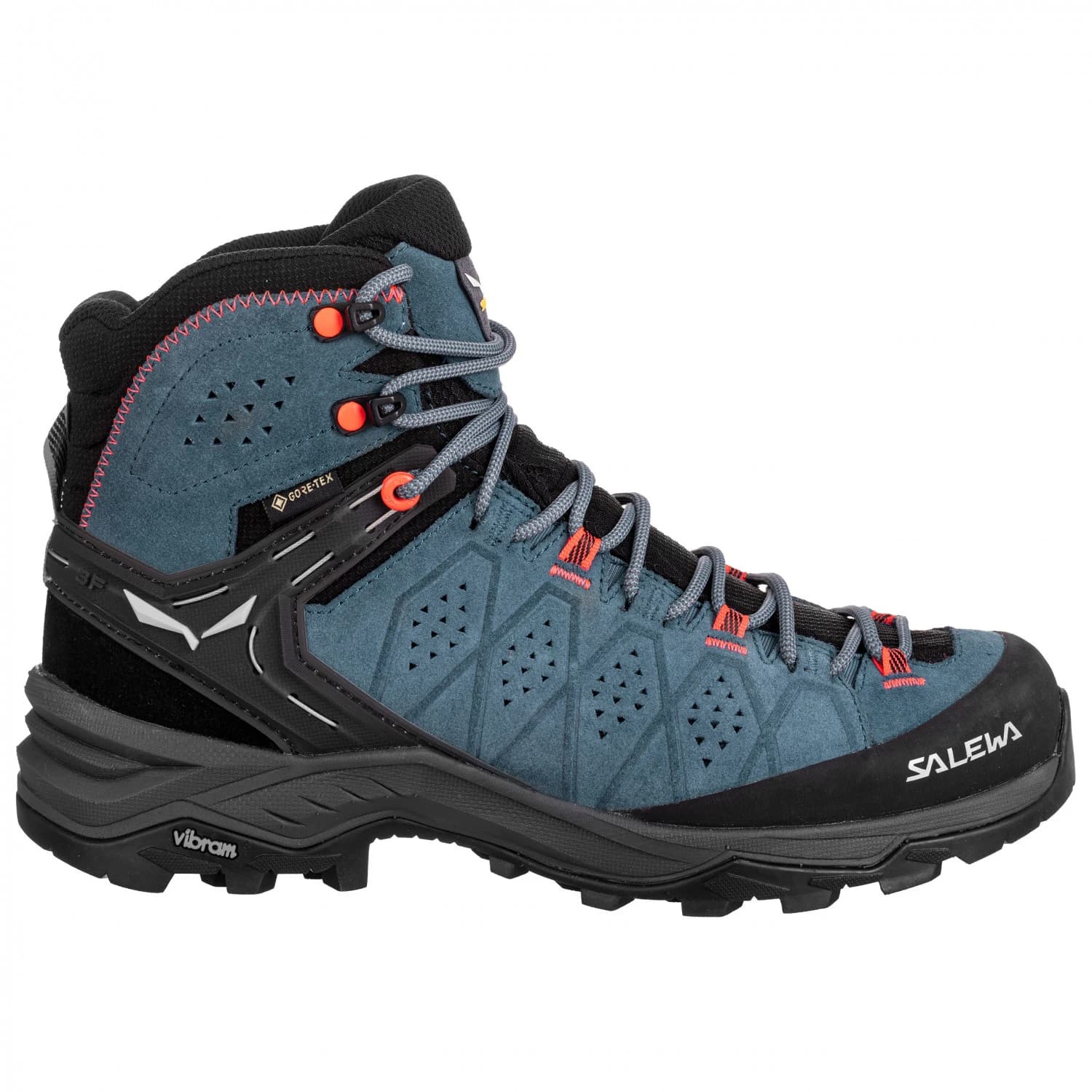Дамски туристически обувки Salewa Women's Alp Trainer 2 Mid GTX Walking boots - Java Blue / Fluo Coral