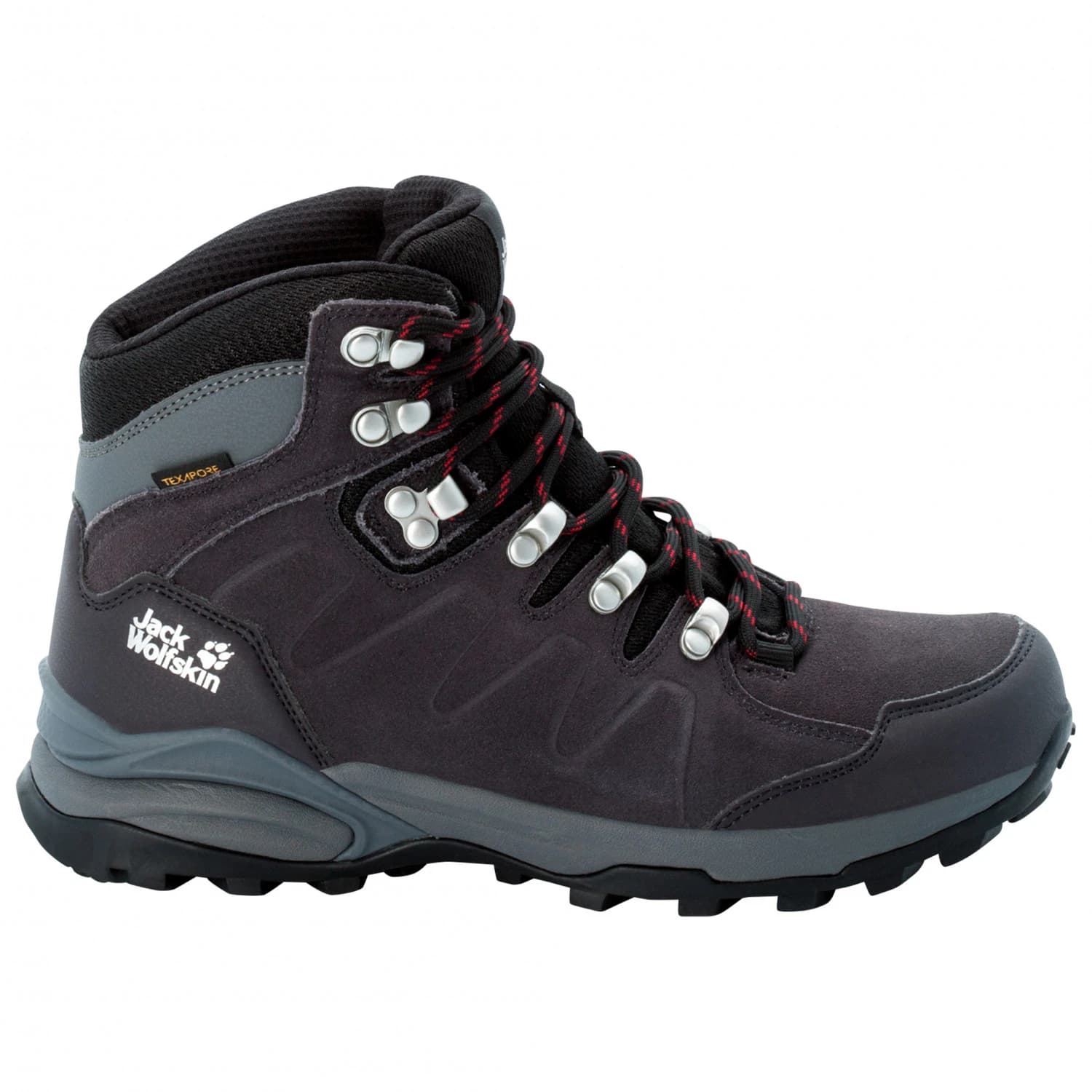 Дамски туристически обувки Jack Wolfskin Women's Refugio Texapore Mid Walking boots - Dark Steel / Purple