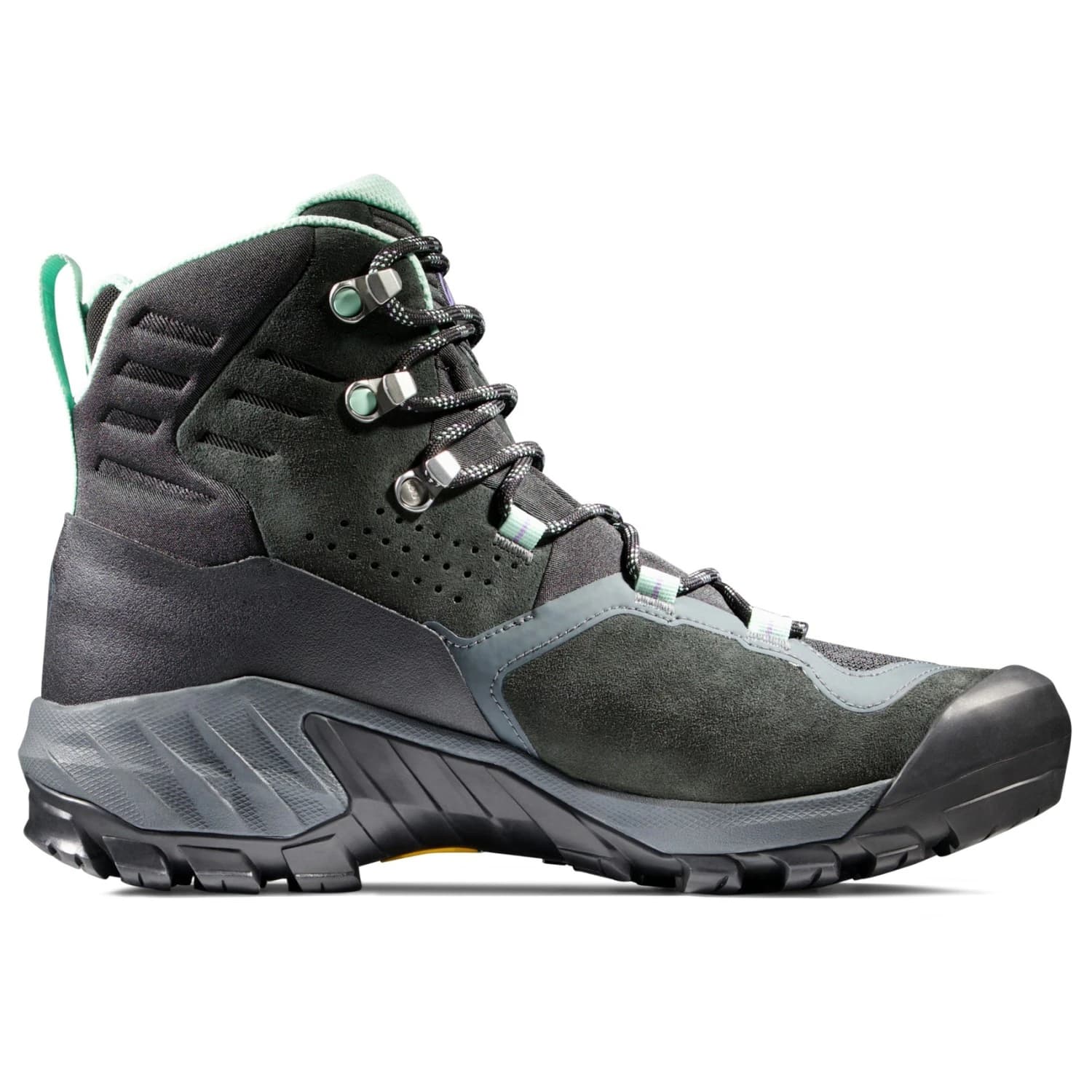 Дамски туристически обувки Mammut Women's Sapuen High GTX Walking boots - Dark Steel / Neo Mint