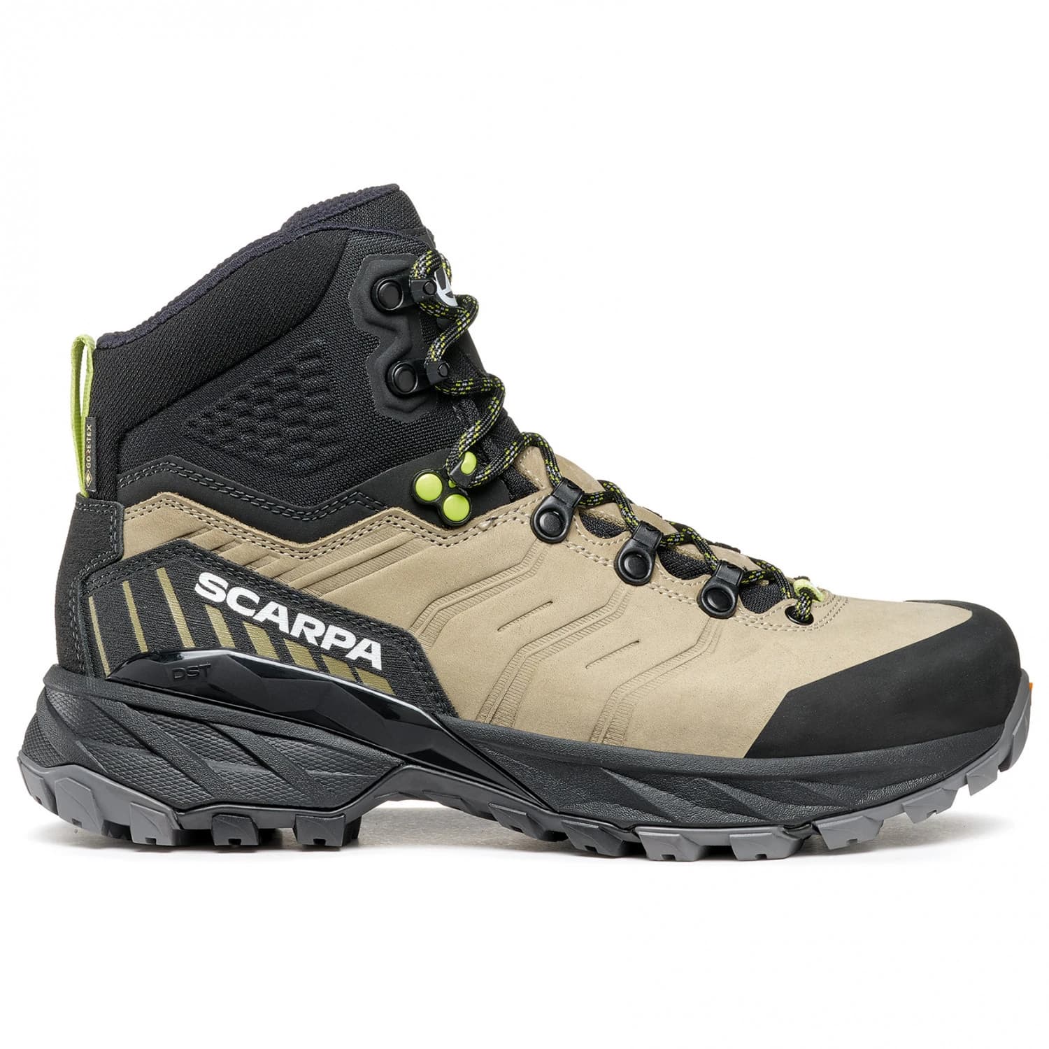 Дамски туристически обувки Scarpa Women's Rush Trek Pro GTX Walking boots - Stone / Sunny Lime