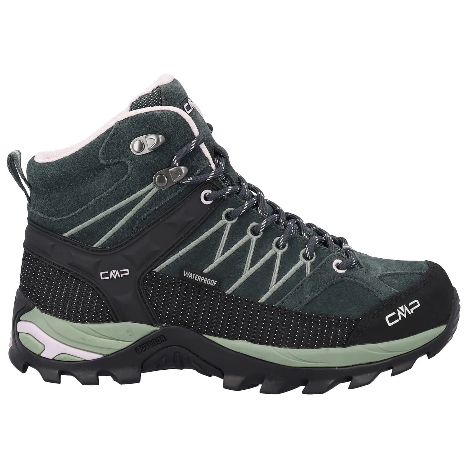 Дамски туристически обувки CMP Women's Rigel Mid Trekking Shoes Waterproof Walking boots - Jungle / Soft Pink