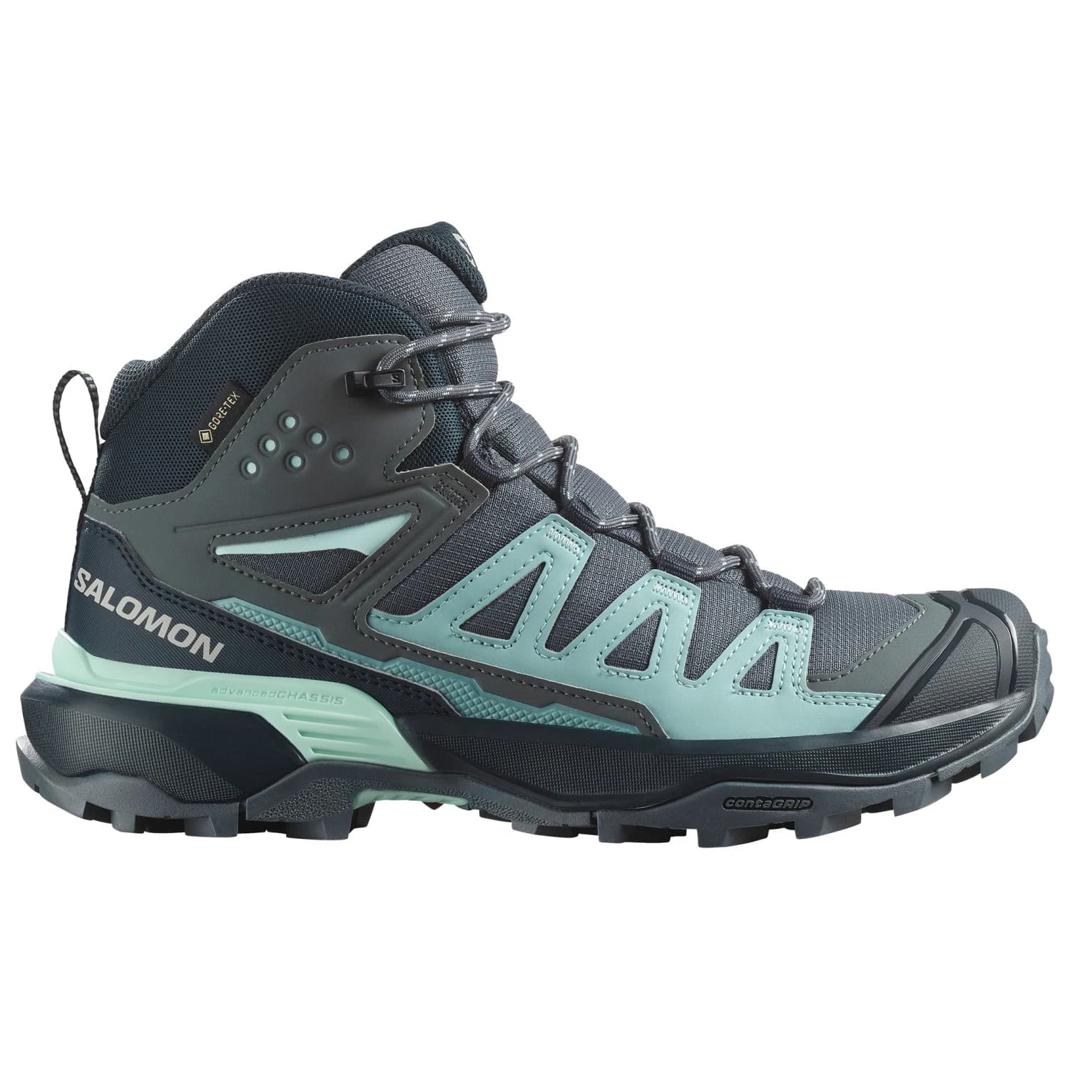 Дамски туристически обувки Salomon Women's X Ultra 360 Mid GTX Walking boots - Turbulence / Carbon / Tourmaline