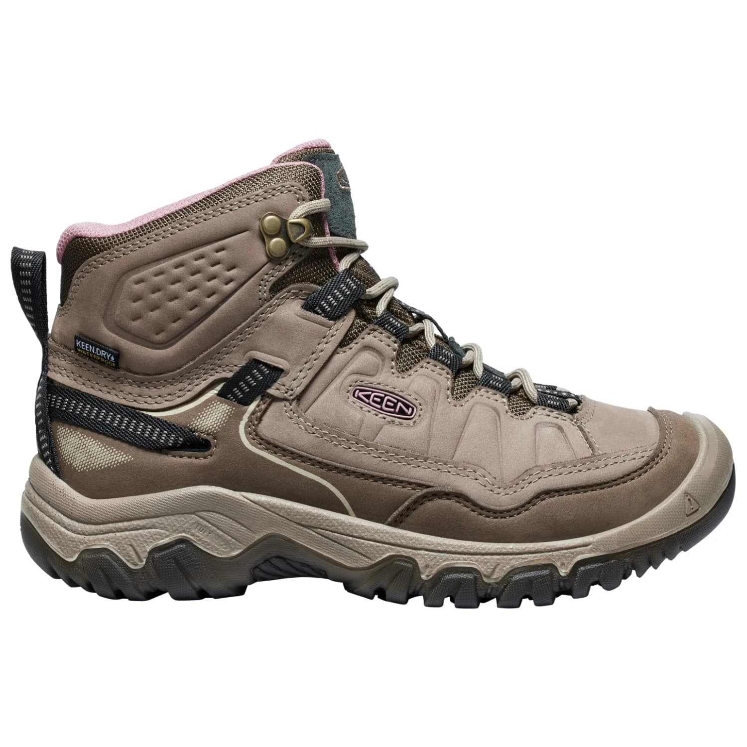 Дамски туристически обувки Keen Women's Targhee IV Mid WP Walking boots - Brindle / Nostalgia Rose