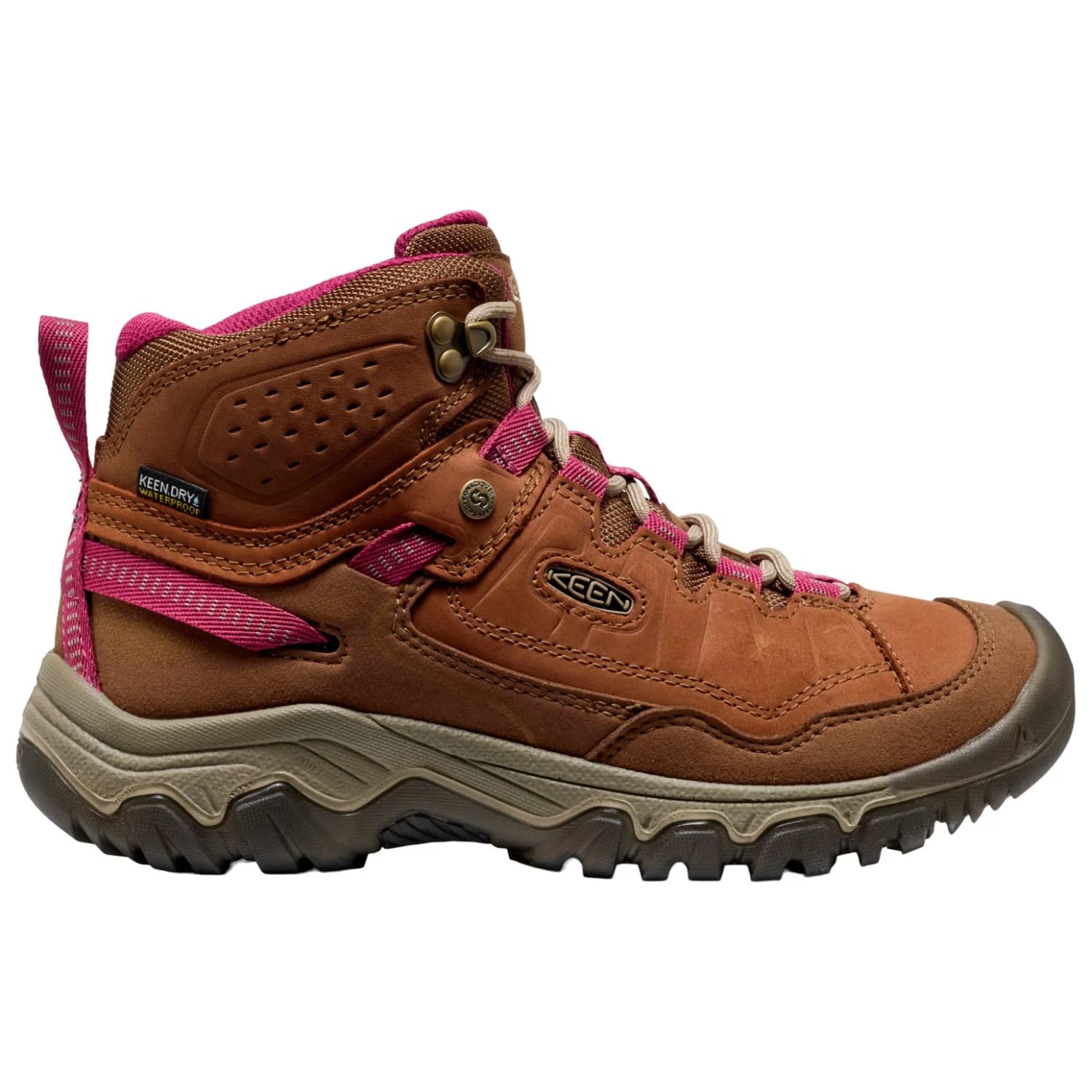 Дамски туристически обувки Keen Women's Targhee IV Mid WP Walking boots - Bison / Beaujolais