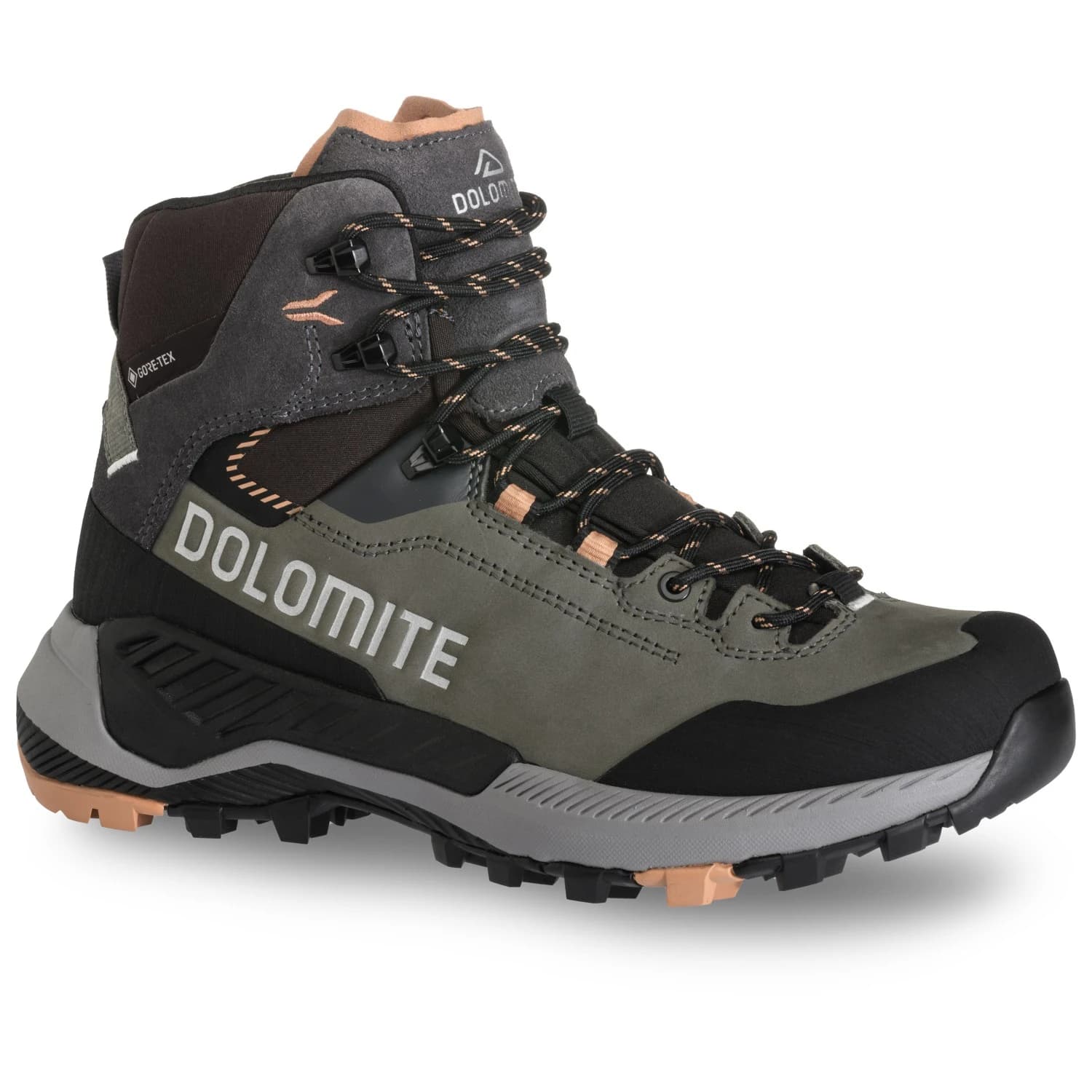 Дамски туристически обувки Dolomite Women's Shoe Vernale Leather High GTX Walking boots - Silver Green / Sand Pink