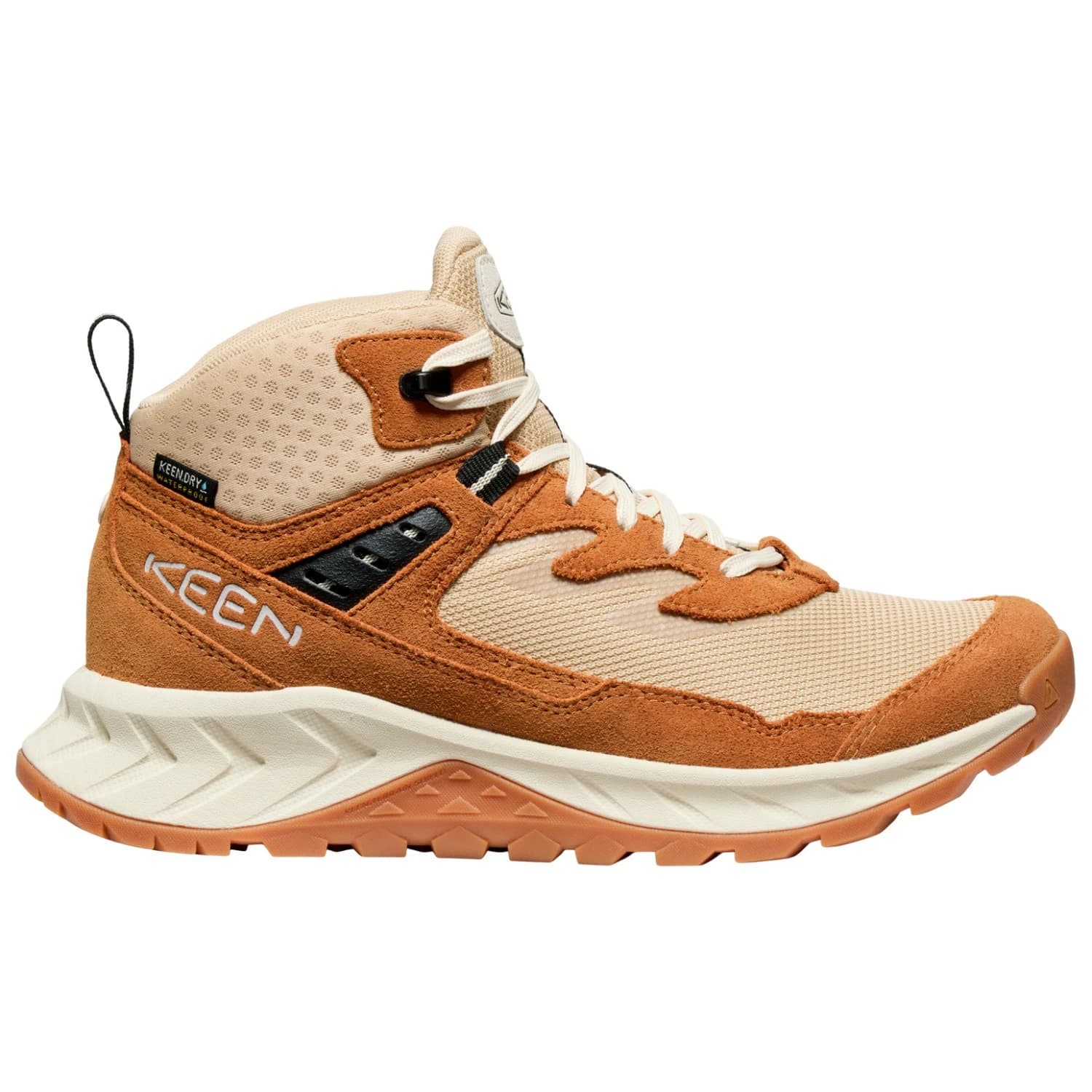 Дамски туристически обувки Keen Women's Hightrail Mid WP Walking boots - Safari / Chipmunk