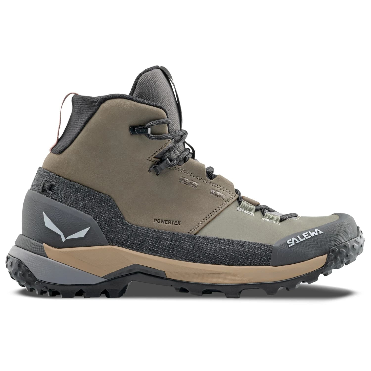 Дамски туристически обувки Salewa Women's Puez Leather Mid PTX Walking boots - Bungee Cord / Onyx