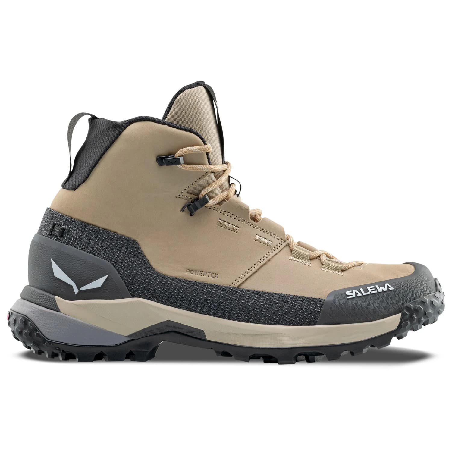 Дамски туристически обувки Salewa Women's Puez Leather Mid PTX Walking boots - Quicksand / Onyx