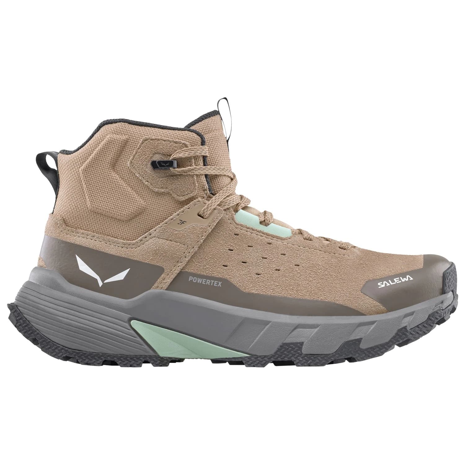 Дамски туристически обувки Salewa Women's Pedroc 2 Leather Mid PTX Walking boots - Quicksand / Bungee Cord