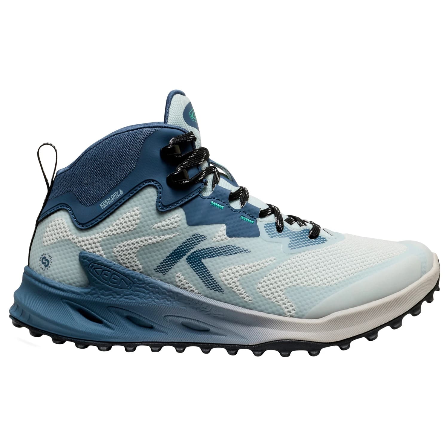 Дамски туристически обувки Keen Women's Zionic NXT Mid WP Walking boots - Ballad Blue / Winter Green
