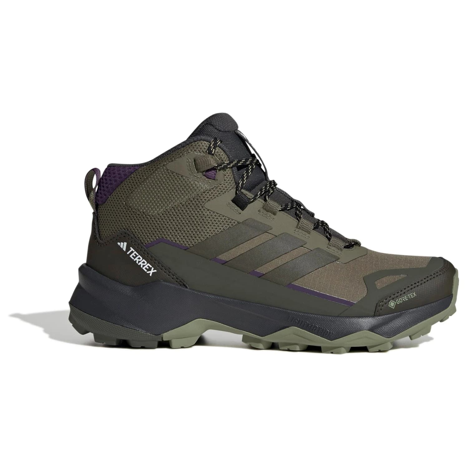 Дамски туристически обувки adidas Terrex Women's Terrex Skychaser AX5 Mid GORE-TEX Walking boots - Olive Strata / Night Cargo / Aurora Plum