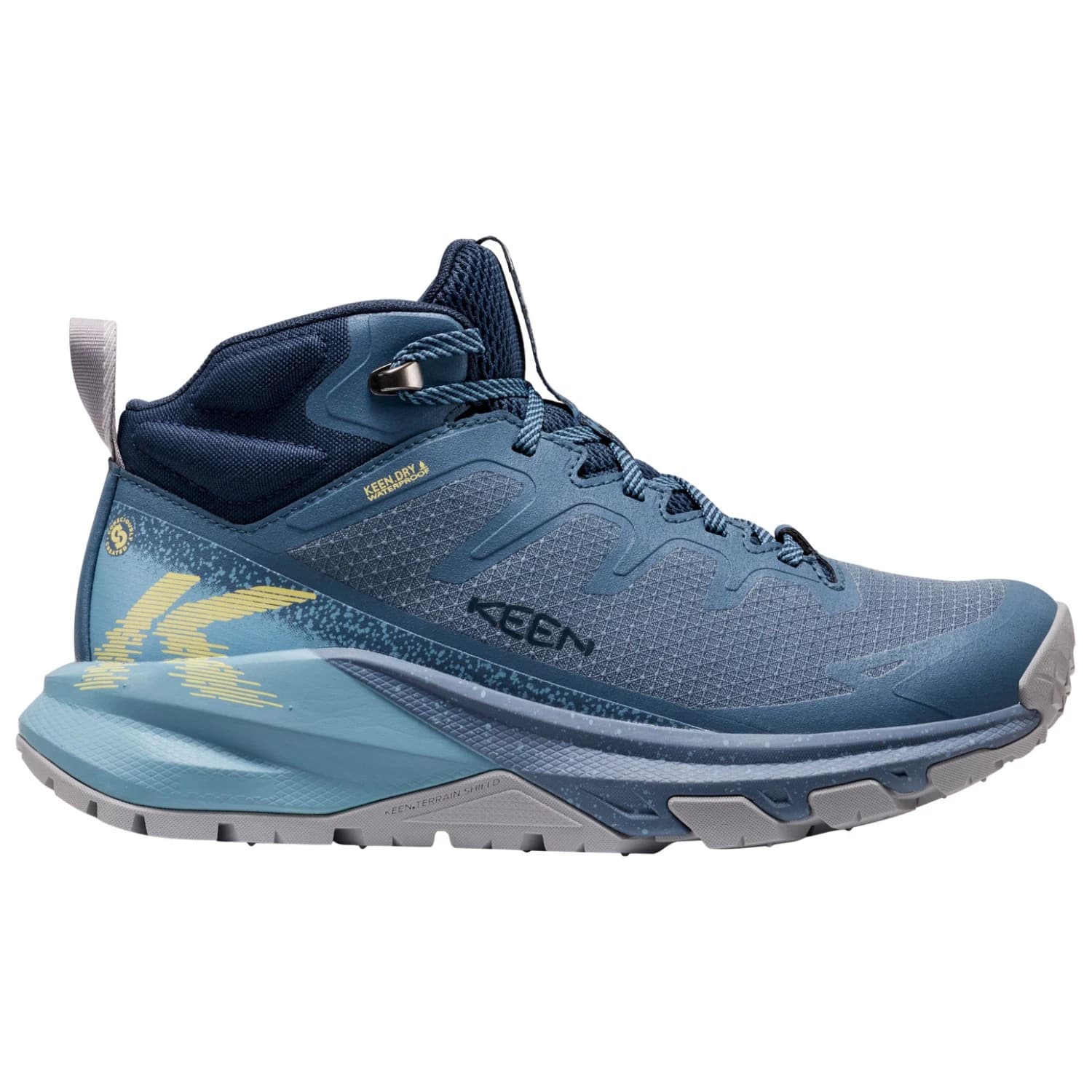 Дамски туристически обувки Keen Women's Targhee Apex Mid WP Walking boots - Vintage Indigo / Lemon Grass