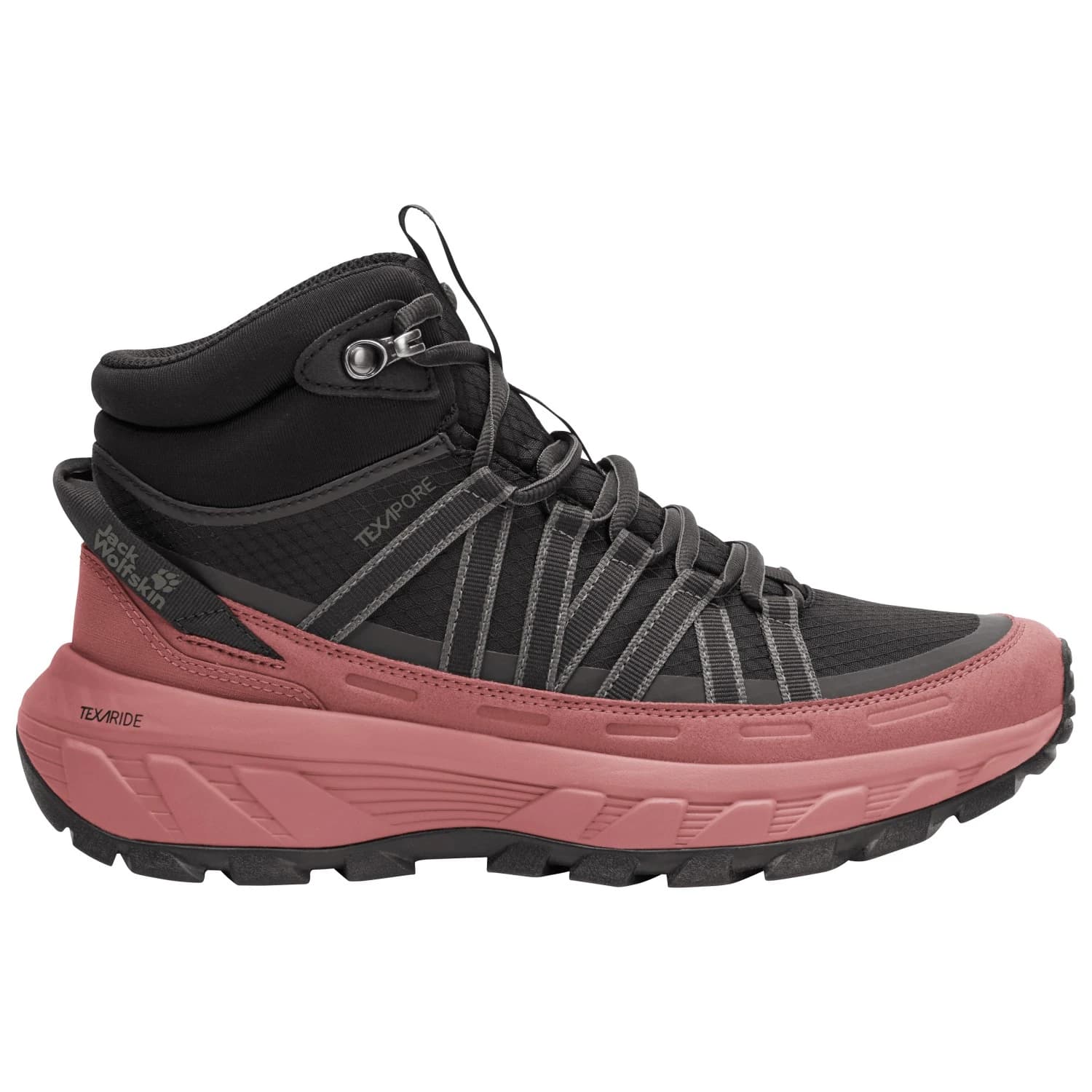 Дамски туристически обувки Jack Wolfskin Women's Wild Hike Texapore Mid Walking boots - Mineral Red