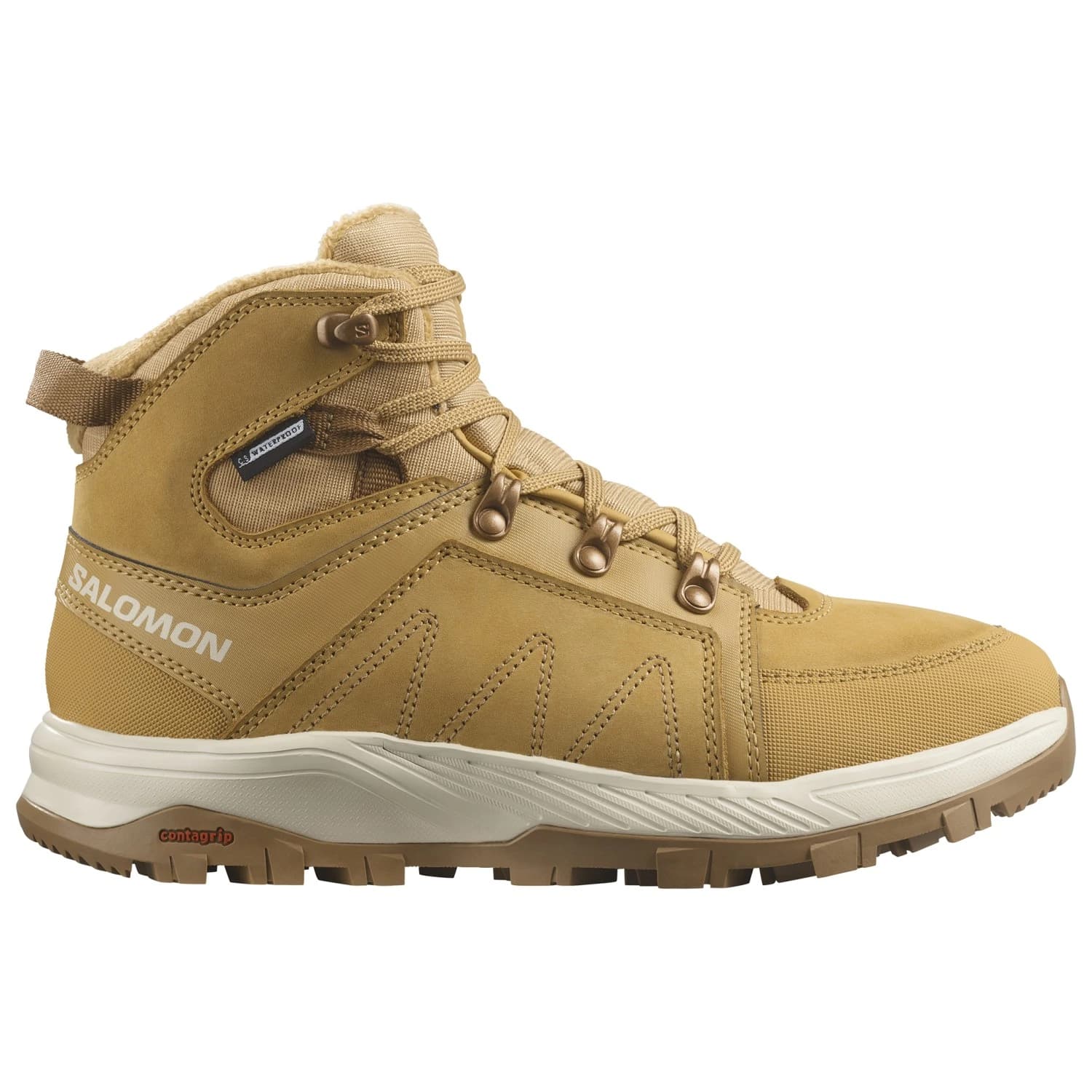 Дамски зимни ботуши Salomon Women's Outchill Thinsulate Climasalomon WP Winter boots - Taffy / Almond Milk / Rawhide