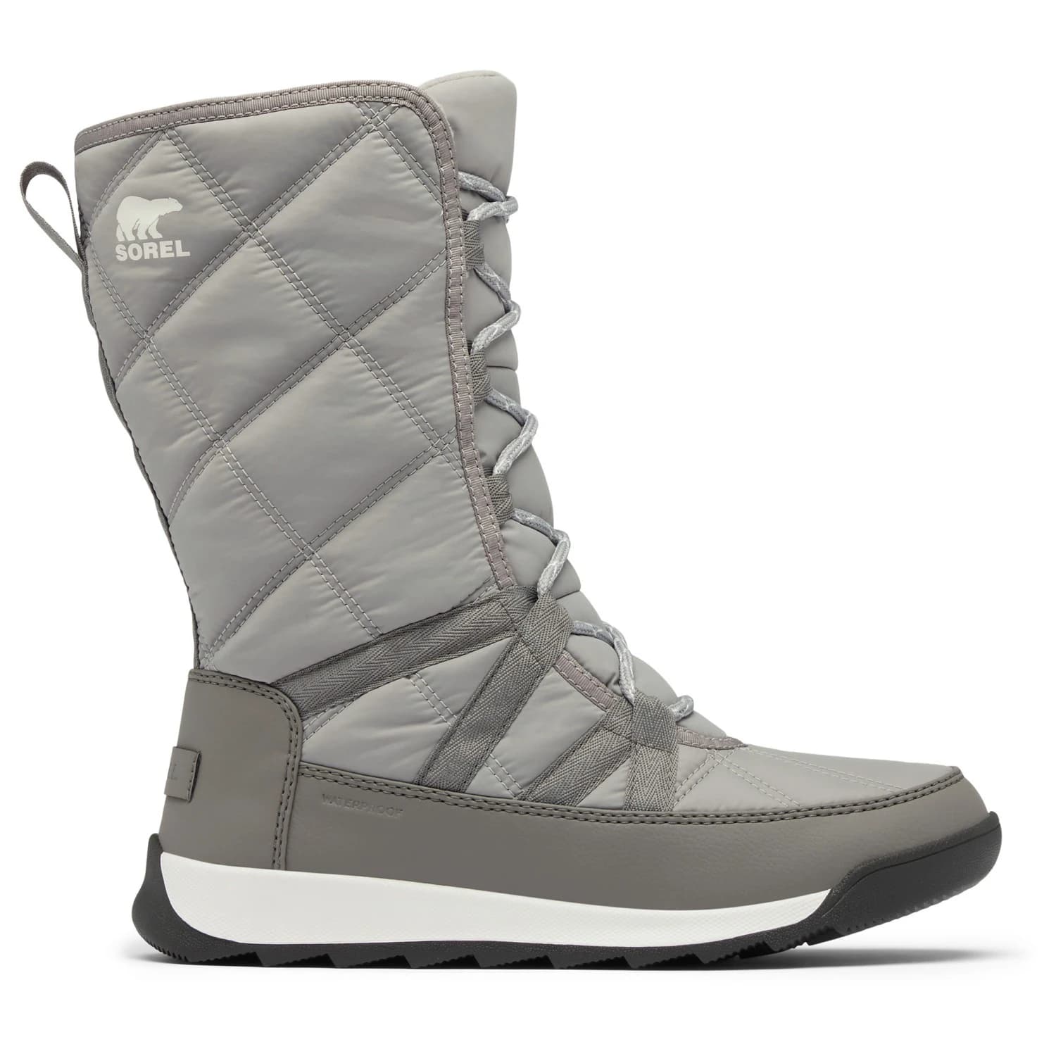 Дамски зимни ботуши Sorel Women's Whitney II Plus Tall Lace Waterproof Winter boots - Chrome Grey / Quarry