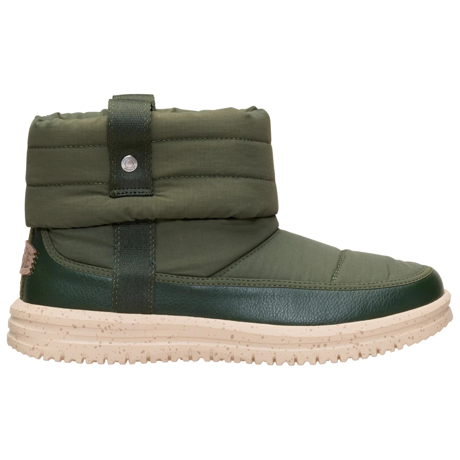 Дамски зимни ботуши HeyDude Women's Camden Cuff Nylon Quilt Winter boots - Dark Olive