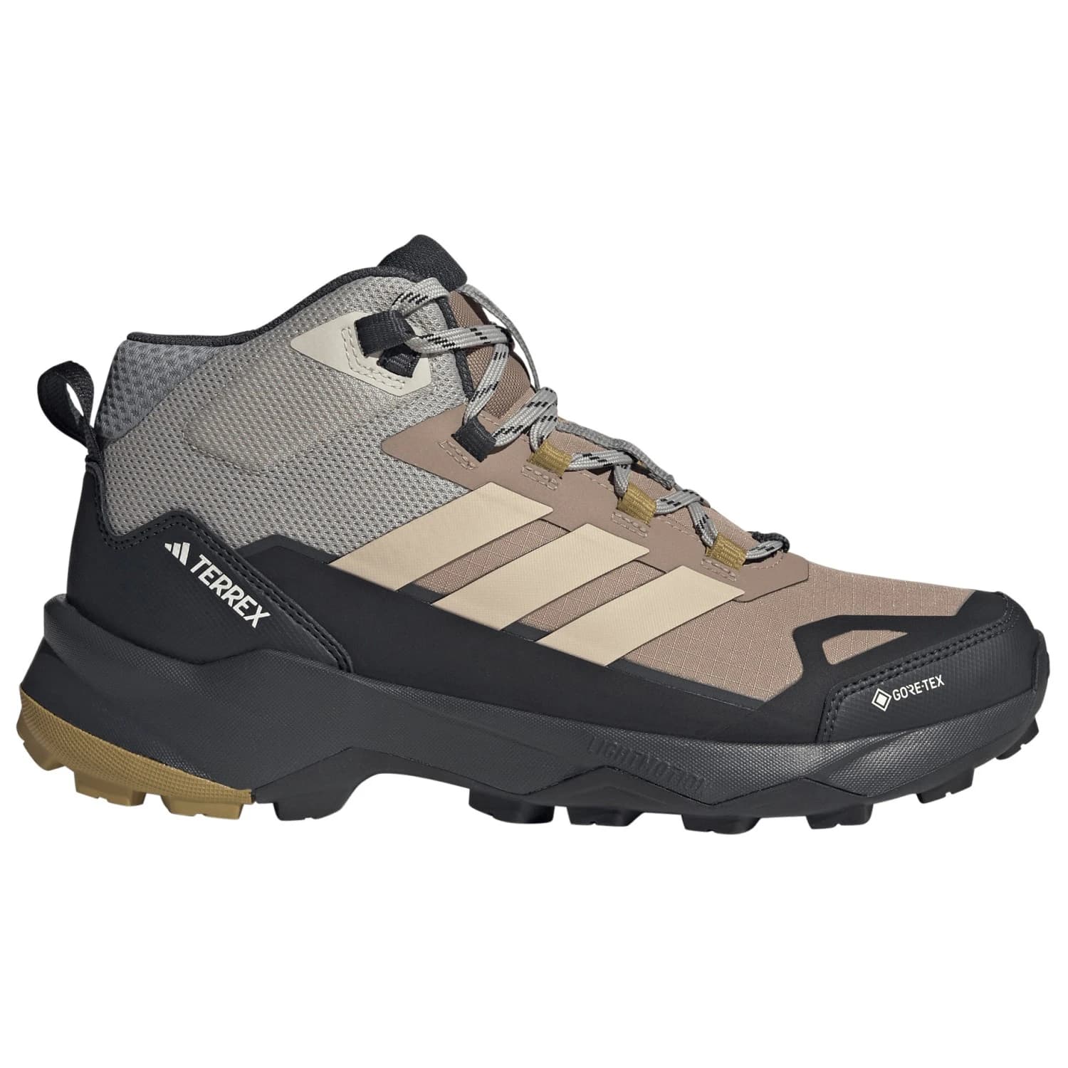 Дамски туристически обувки adidas Terrex Women's Terrex Skychaser AX5 Mid GTX CW+ Winter boots - Core Black / Sand Green / Chalky Brown