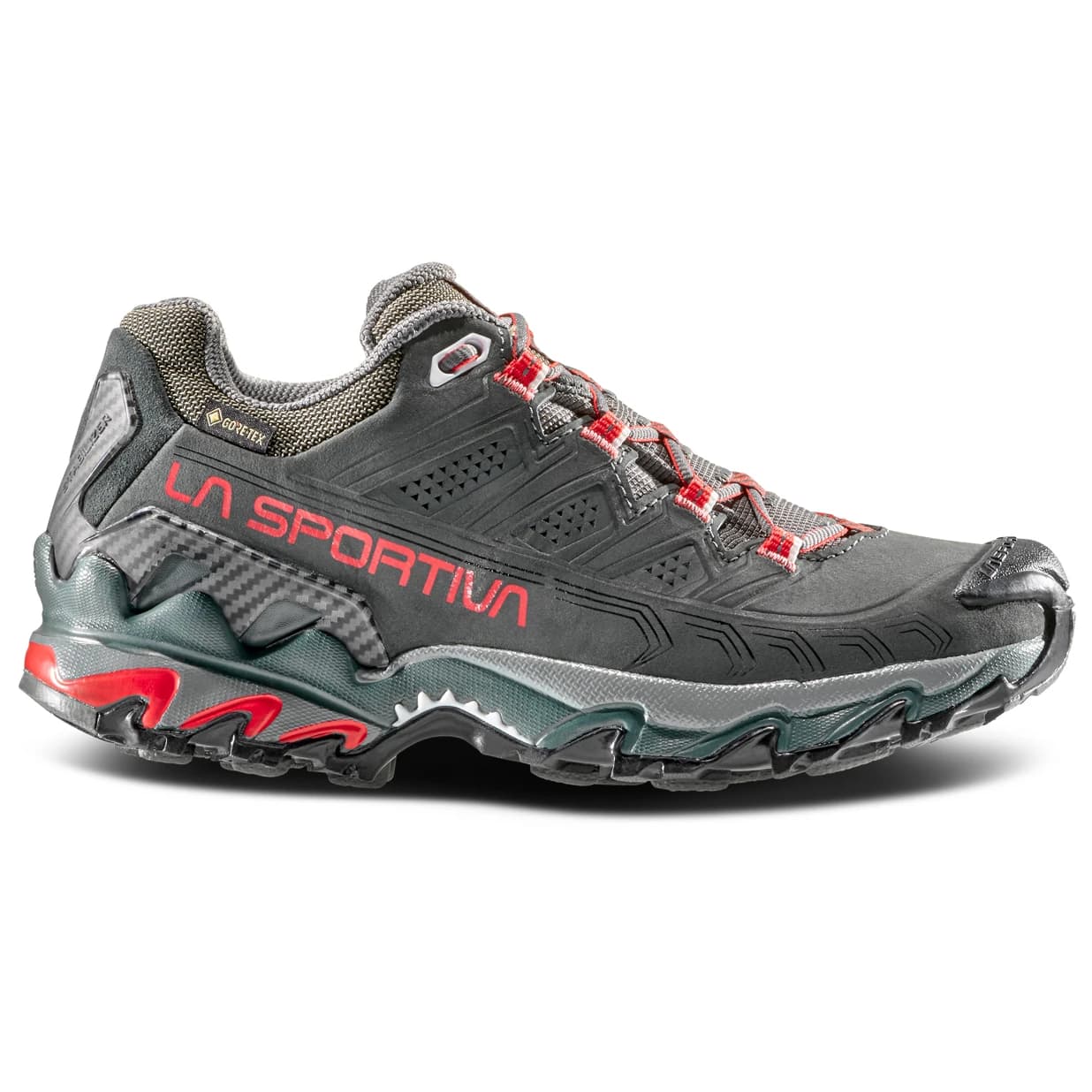Дамски мултиспорт обувки La Sportiva Women's Ultra Raptor II Leather Wide GTX Multisport shoes - Charcoal / Lollipop
