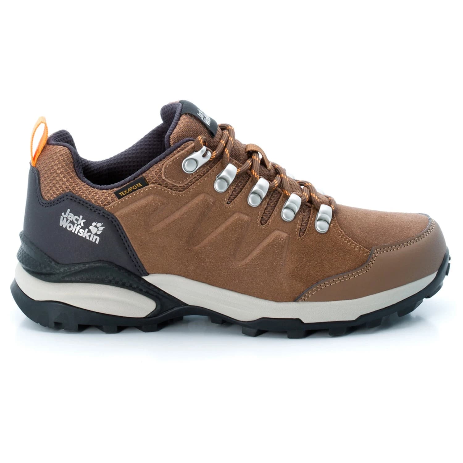 Дамски мултиспорт обувки Jack Wolfskin Women's Refugio Texapore Low Multisport shoes - Brown / Apricot
