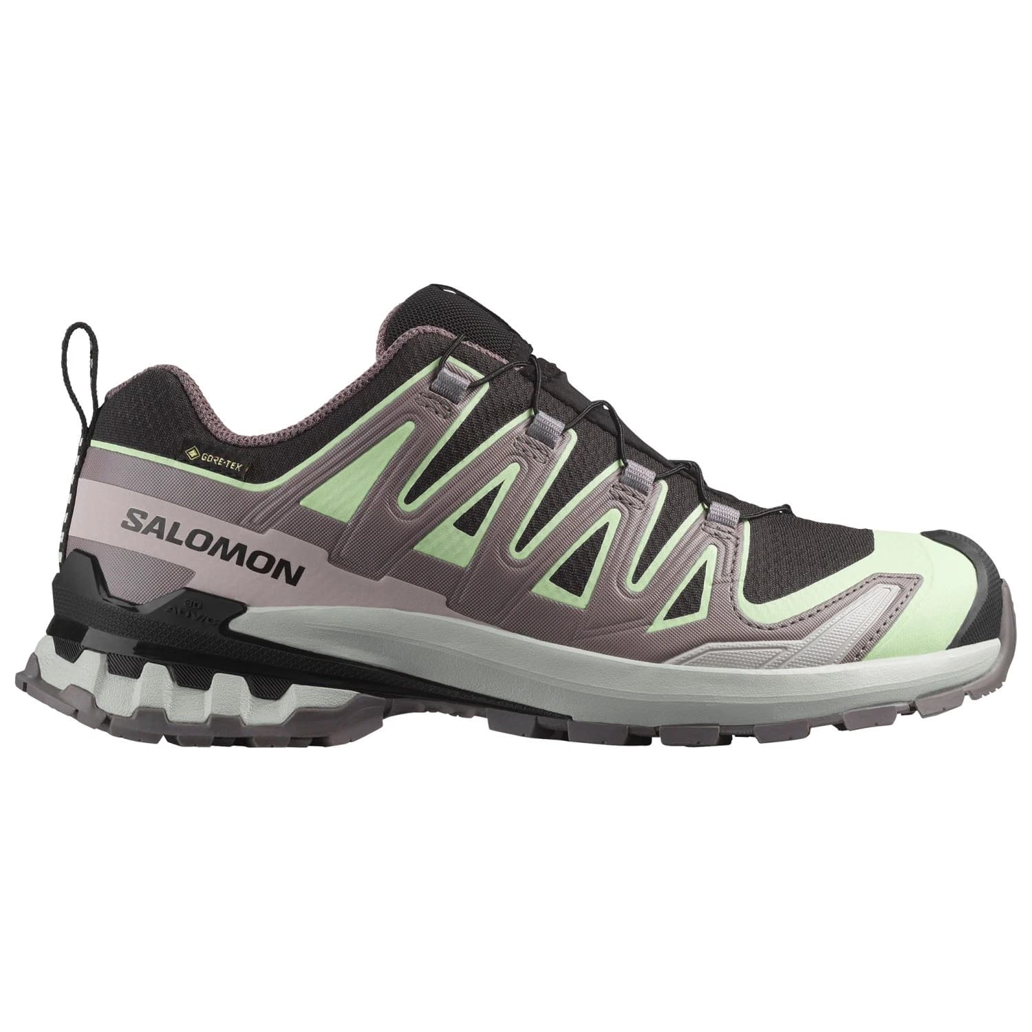Дамски мултиспорт обувки Salomon Women's XA Pro 3D V9 GTX Multisport shoes - Black / Patina Green / Gray Violet