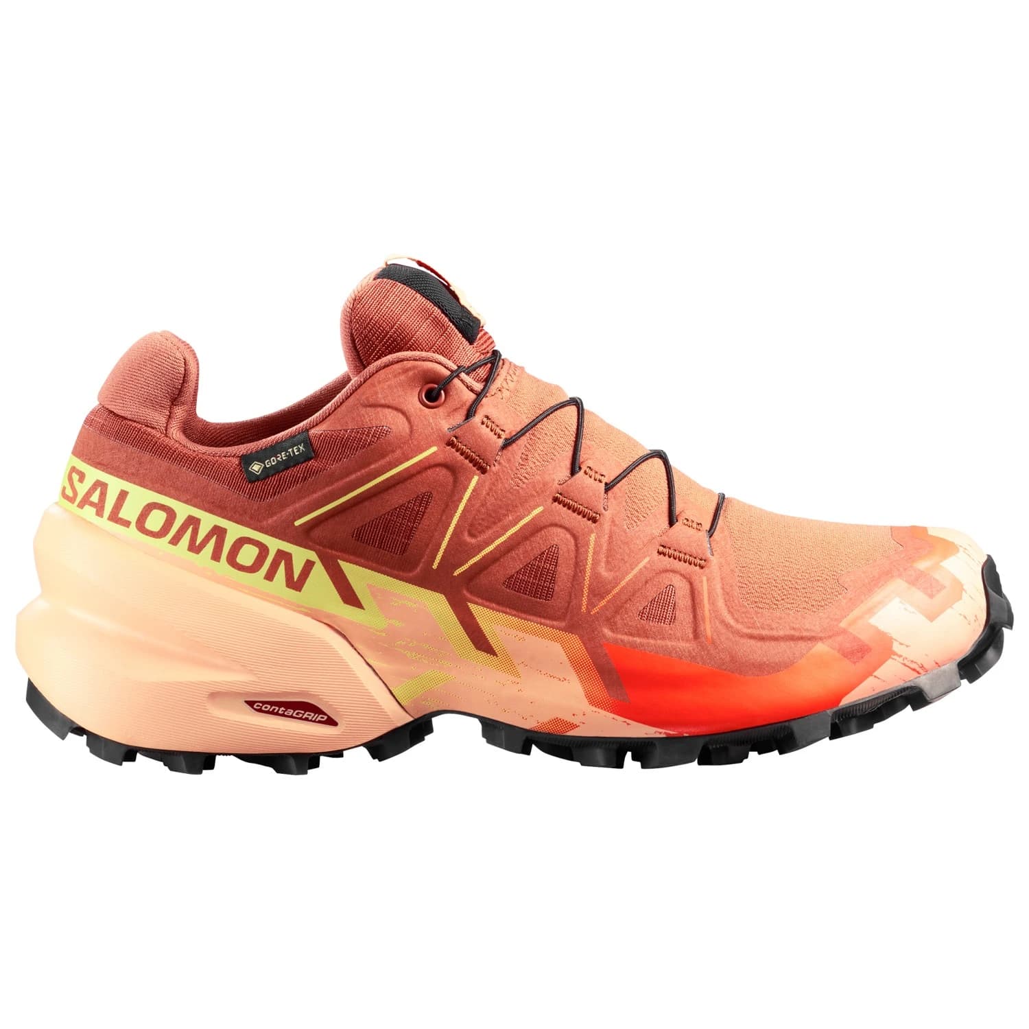 Дамски маратонки Salomon Women's Speedcross 6 Gore-Tex Trail running shoes - Pecan Brown / Almond Cream / Sunny Lime