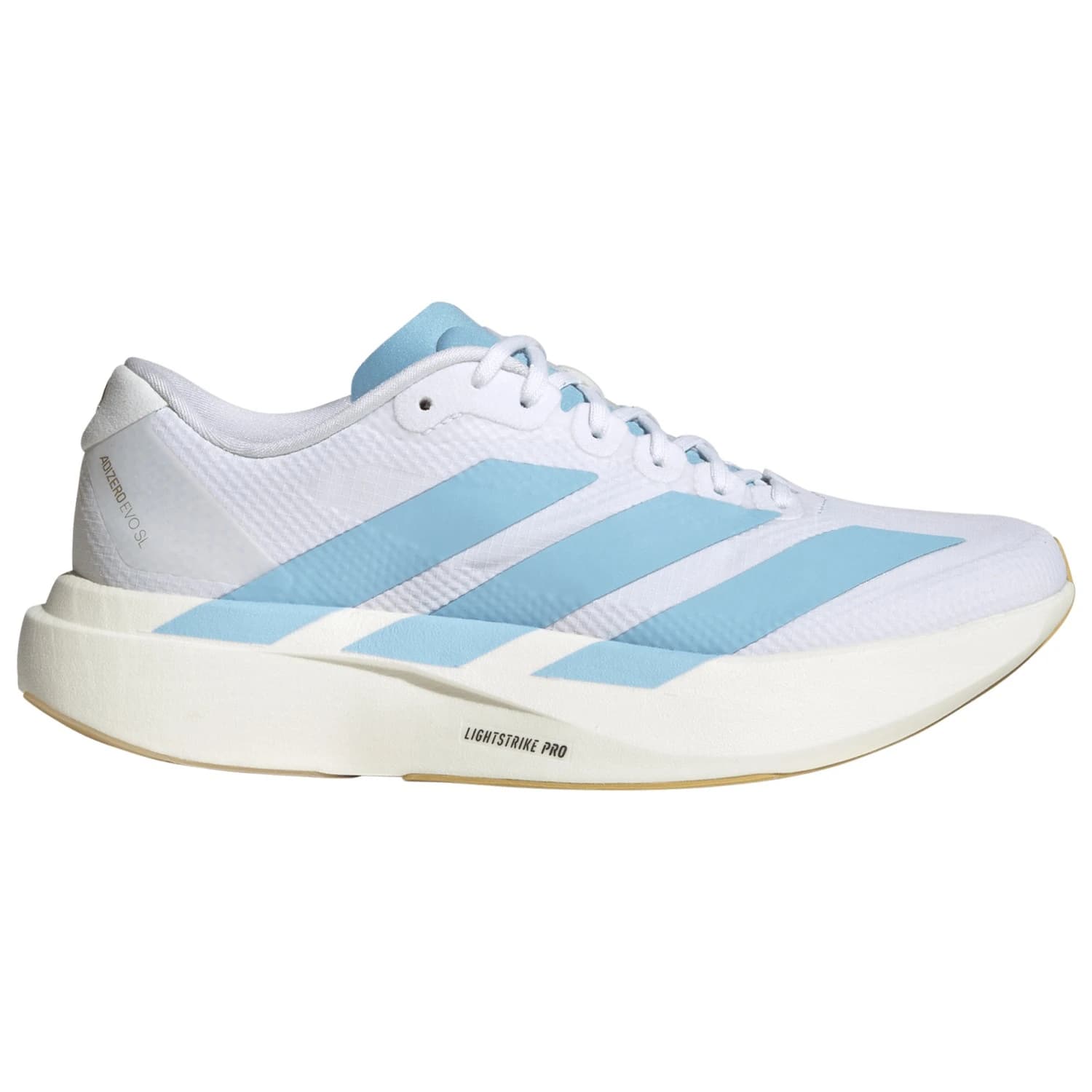 Дамски маратонки adidas Women's Adizero Evo SL Woven Running shoes - Ftwr White / Clear Blue / Matte Gold